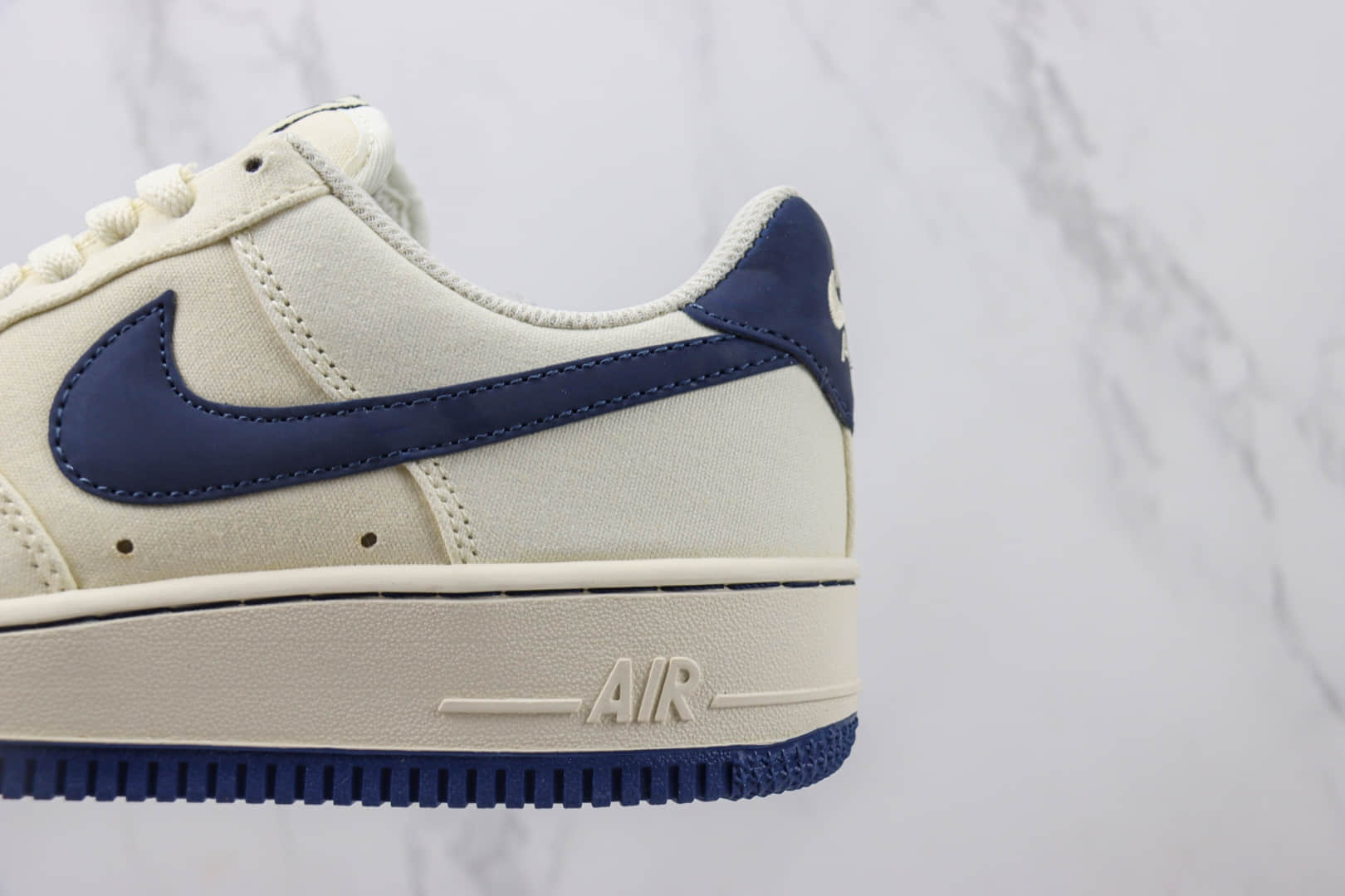 耐克Nike Air Force 1 Low纯原版本空军一号低帮AF1米白蓝勾帆布板鞋 莆田天花板AF1 货号：ME0112-566