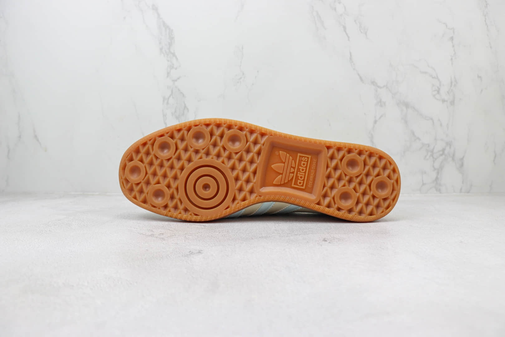 阿迪达斯adidas originals Scarpe Last Froniter Samba纯原版本桑巴米白蓝色德训鞋 莆田阿迪达斯货源 货号：GX6925