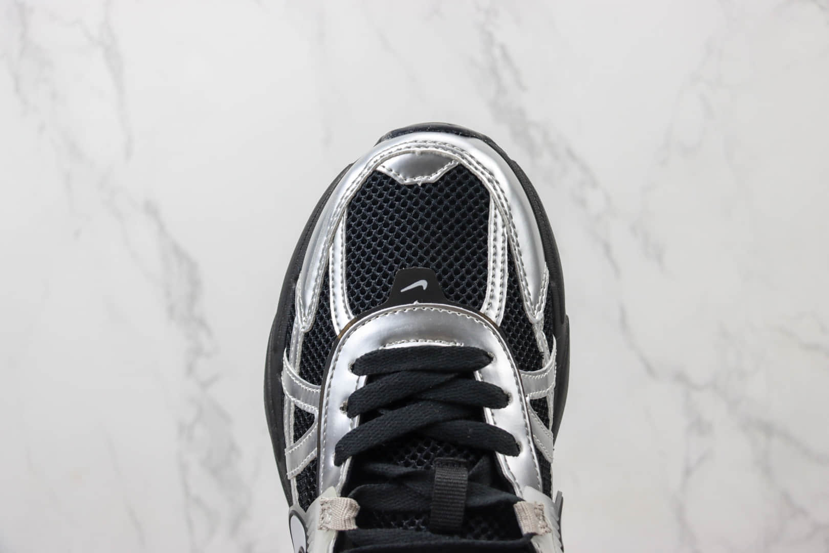 耐克Nike V2K Runtekk纯原版本黑银减震高街跑鞋 莆田耐克工厂 货号：FD0736-003