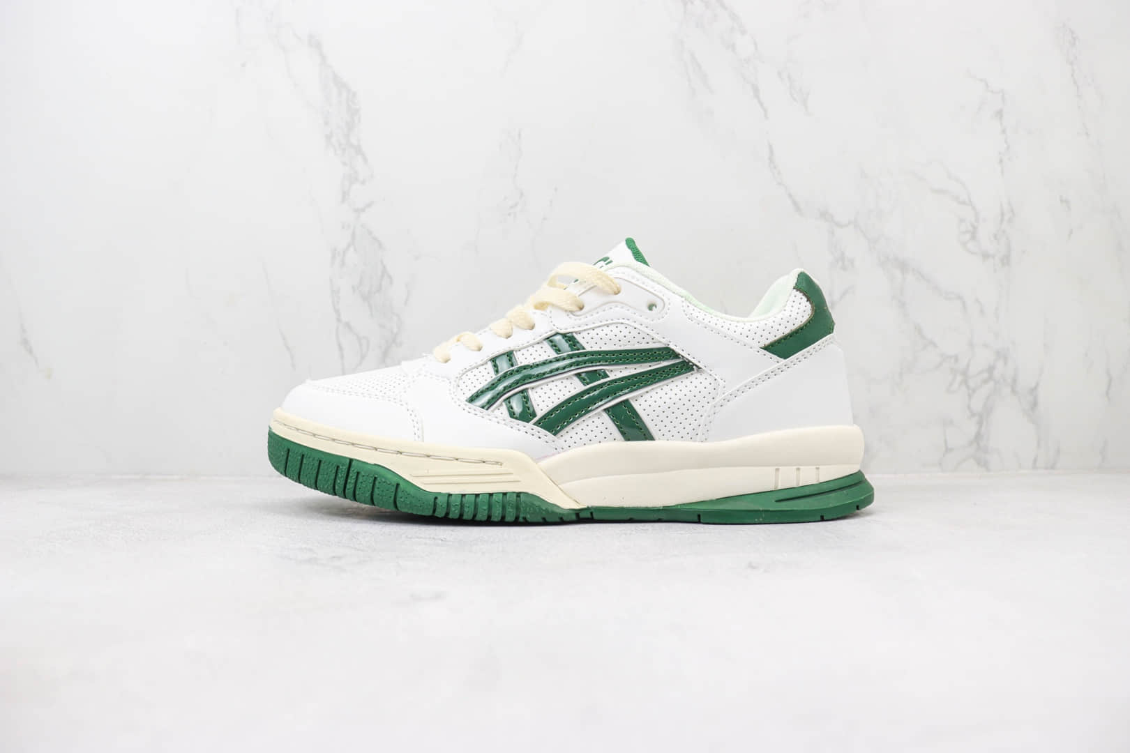 亚瑟士Asics Gel-Spotlyte Low纯原版本莱特系列白绿复古篮球鞋 莆田复刻鞋货源 货号：1203A397-102