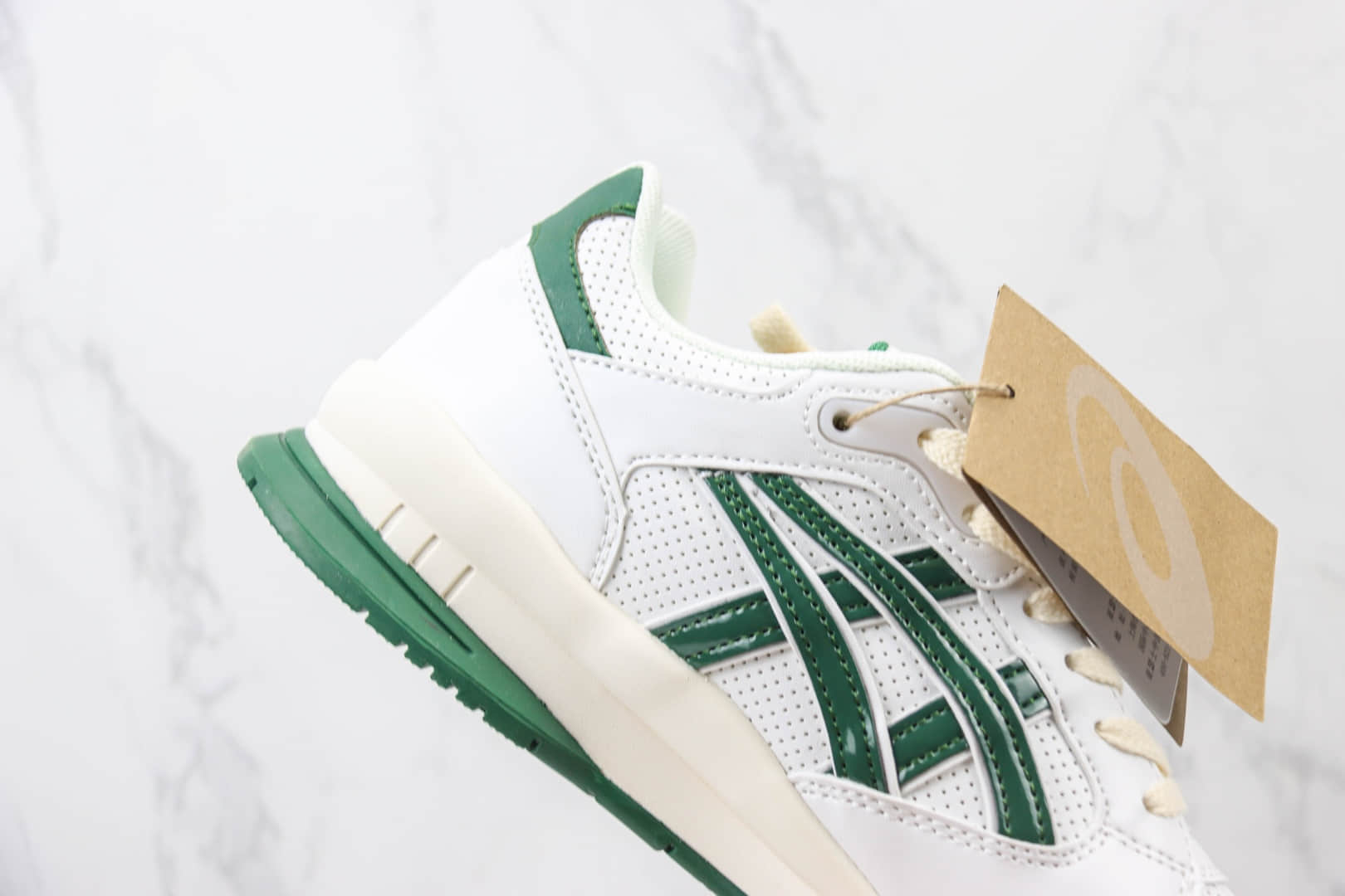 亚瑟士Asics Gel-Spotlyte Low纯原版本莱特系列白绿复古篮球鞋 莆田复刻鞋货源 货号：1203A397-102