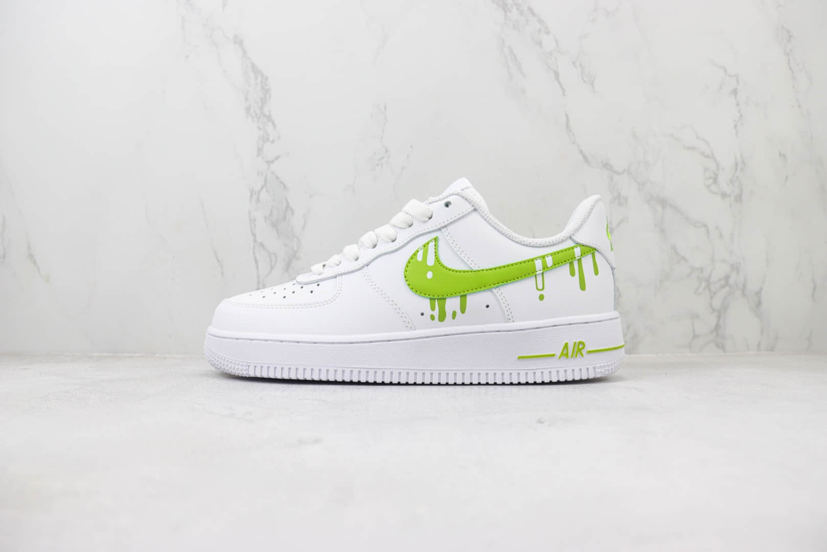 耐克Nike Air Force 1'07 Low纯原版本空军一号低帮AF1白绿板鞋 莆田耐克工厂 货号:CW2288-009