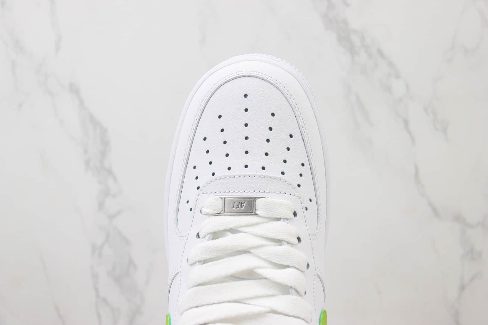 耐克Nike Air Force 1'07 Low纯原版本空军一号低帮AF1白绿板鞋 莆田耐克工厂 货号:CW2288-009