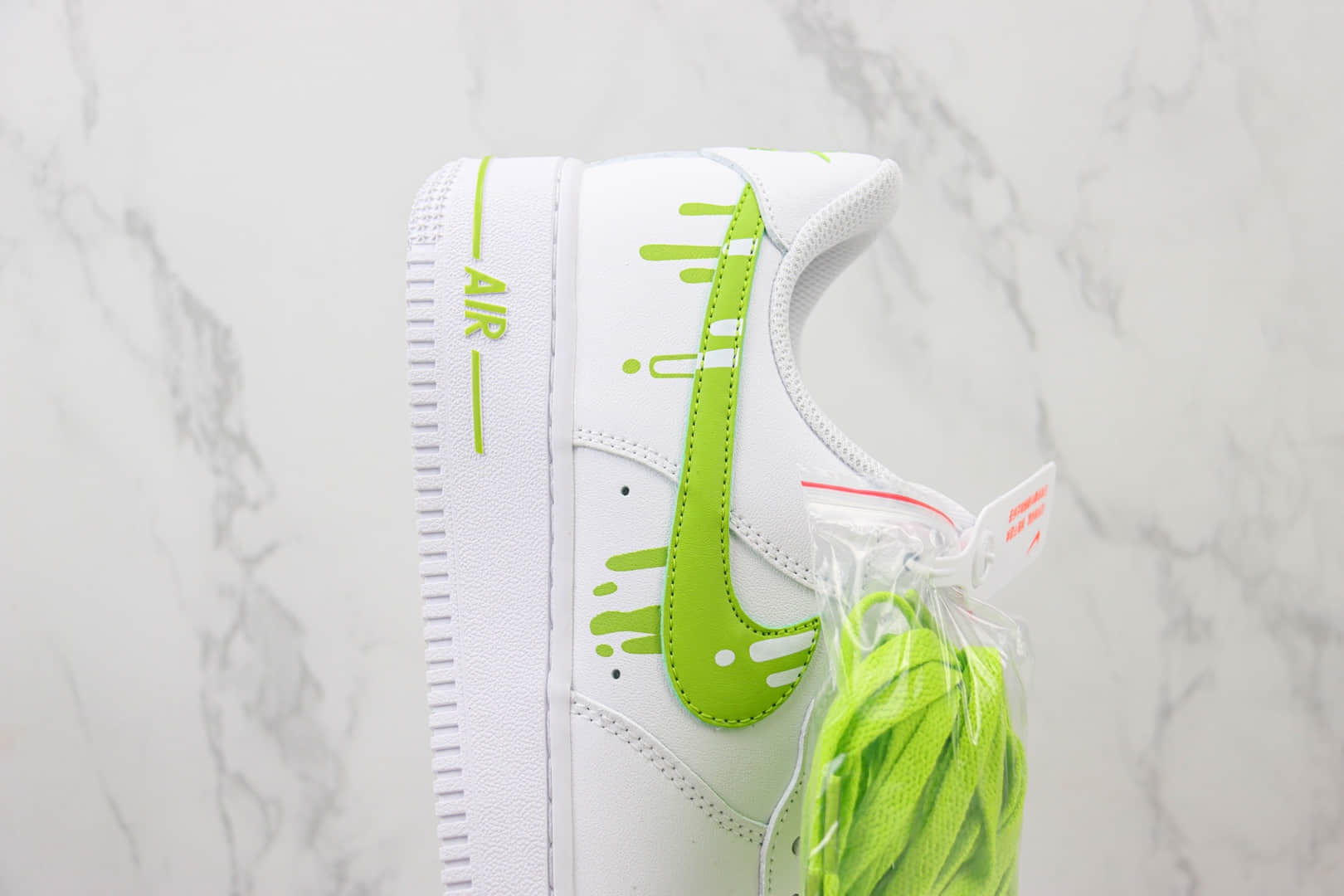 耐克Nike Air Force 1'07 Low纯原版本空军一号低帮AF1白绿板鞋 莆田耐克工厂 货号:CW2288-009