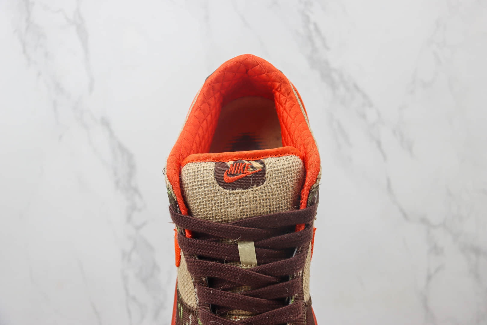 耐克Reese Forbes x Nike SB Dunk Low纯原版本低帮SB Dunk林地迷彩印花棕橙色板鞋 莆田耐克工厂 货号:304292-281