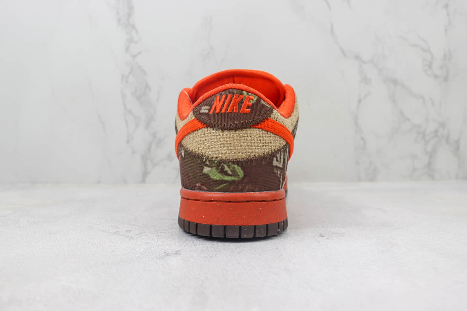 耐克Reese Forbes x Nike SB Dunk Low纯原版本低帮SB Dunk林地迷彩印花棕橙色板鞋 莆田耐克工厂 货号:304292-281