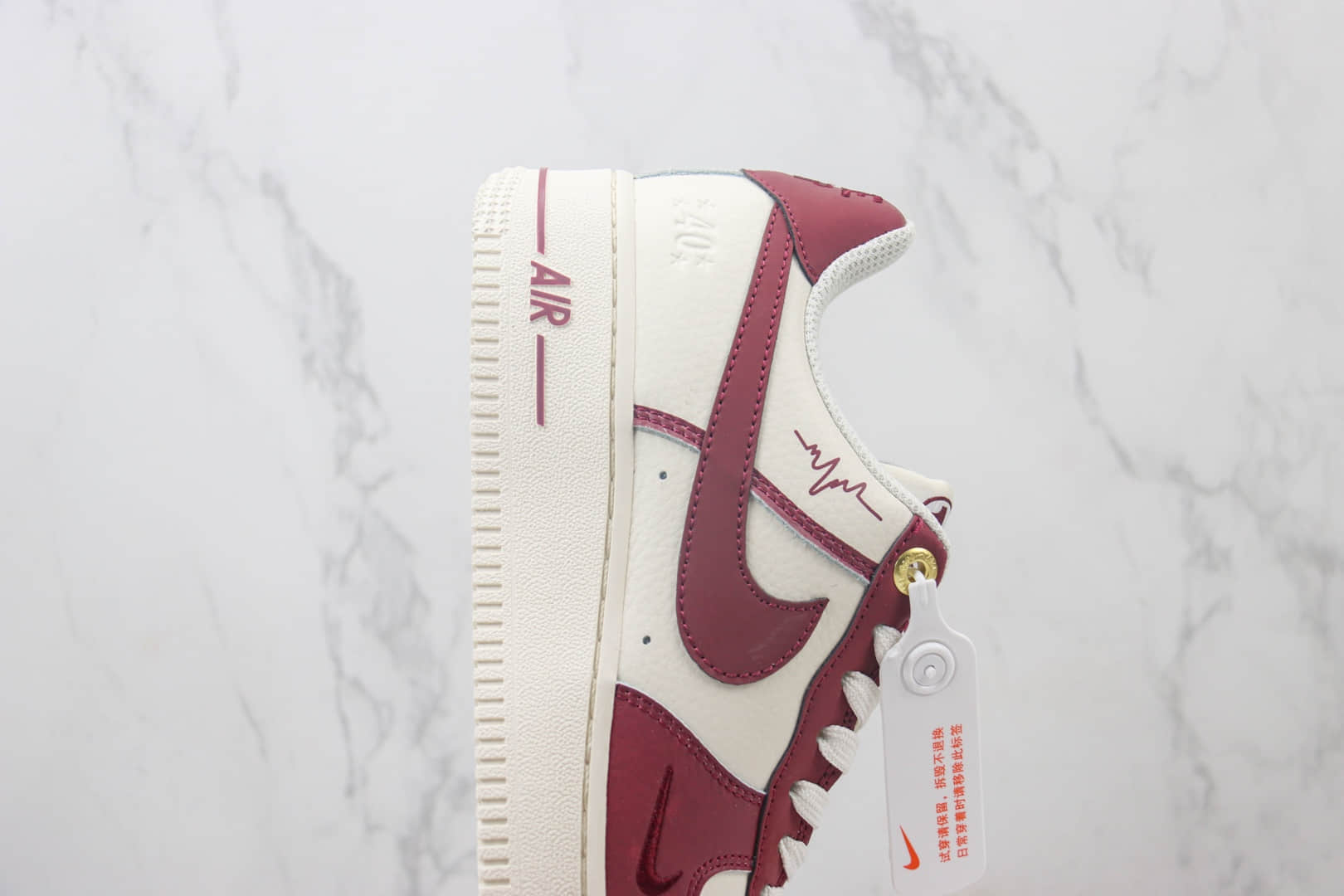 耐克Nike Air Force 1 Low纯原版本空军一号低帮AF1白酒红40周年板鞋 莆田复刻耐克 货号:DQ7582-103