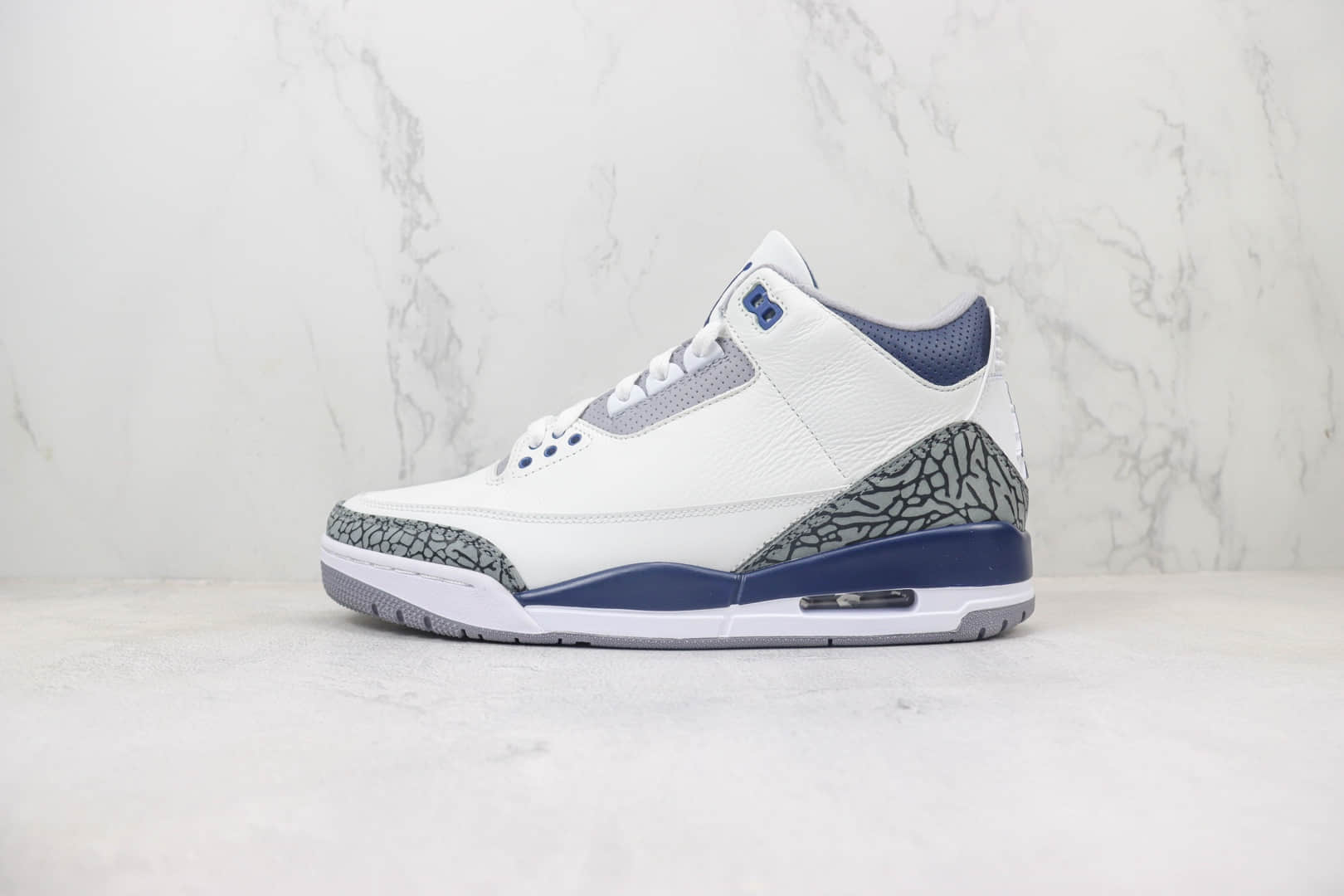 乔丹Air Jordan 3 “Midnight Navy”纯原版本AJ3午夜蓝篮球鞋 莆田AJ货源 货号:CT8532-140