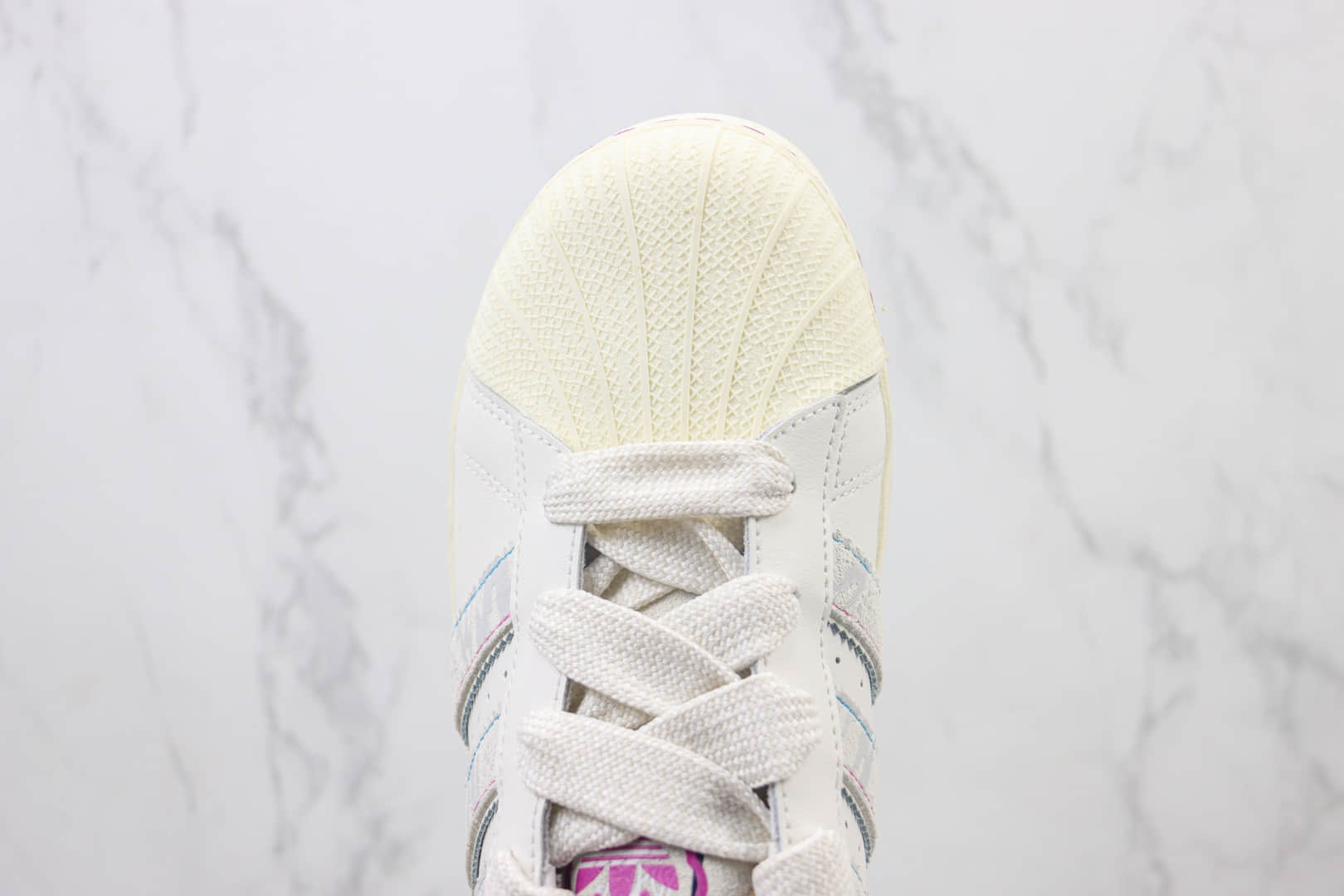 阿迪达斯adidas originals Superstar XLG纯原版本三叶草贝壳头白灰绿板鞋 莆田阿迪达斯工厂 货号:ID1140