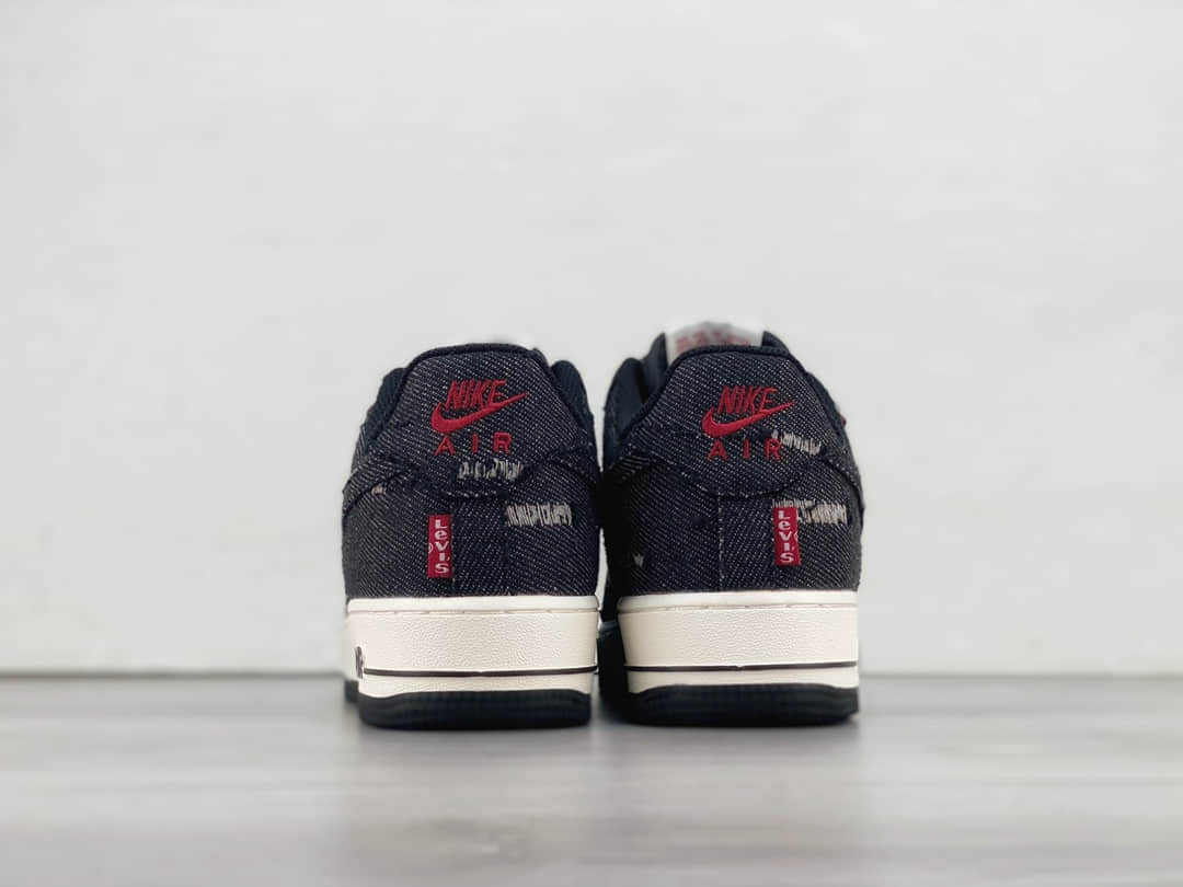 耐克Levi's x Nike Air Force 1'07 Low纯原版本李维斯联名AF1空军一号黑白牛仔低帮板鞋 莆田耐克工厂 货号：CT5698-567