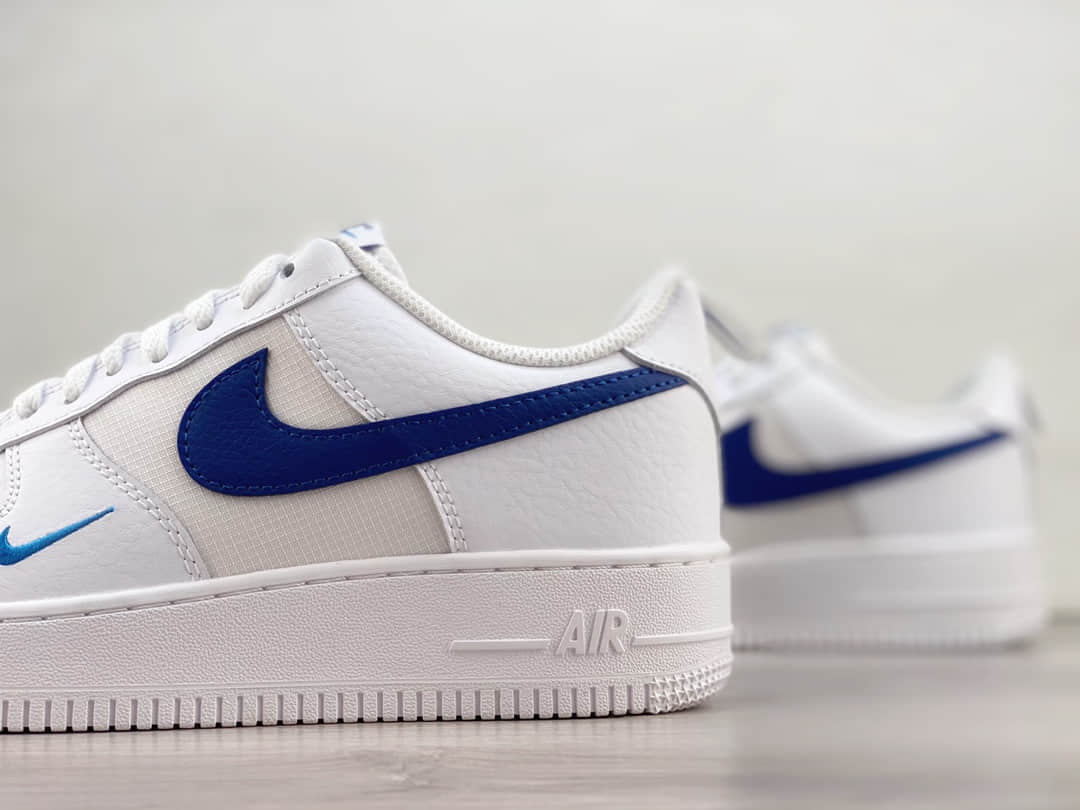 耐克Nike Air Force 1’07 Low纯原版本空军一号AF1白蓝低帮机能板鞋 莆田耐克代理 货号：HF3836-100