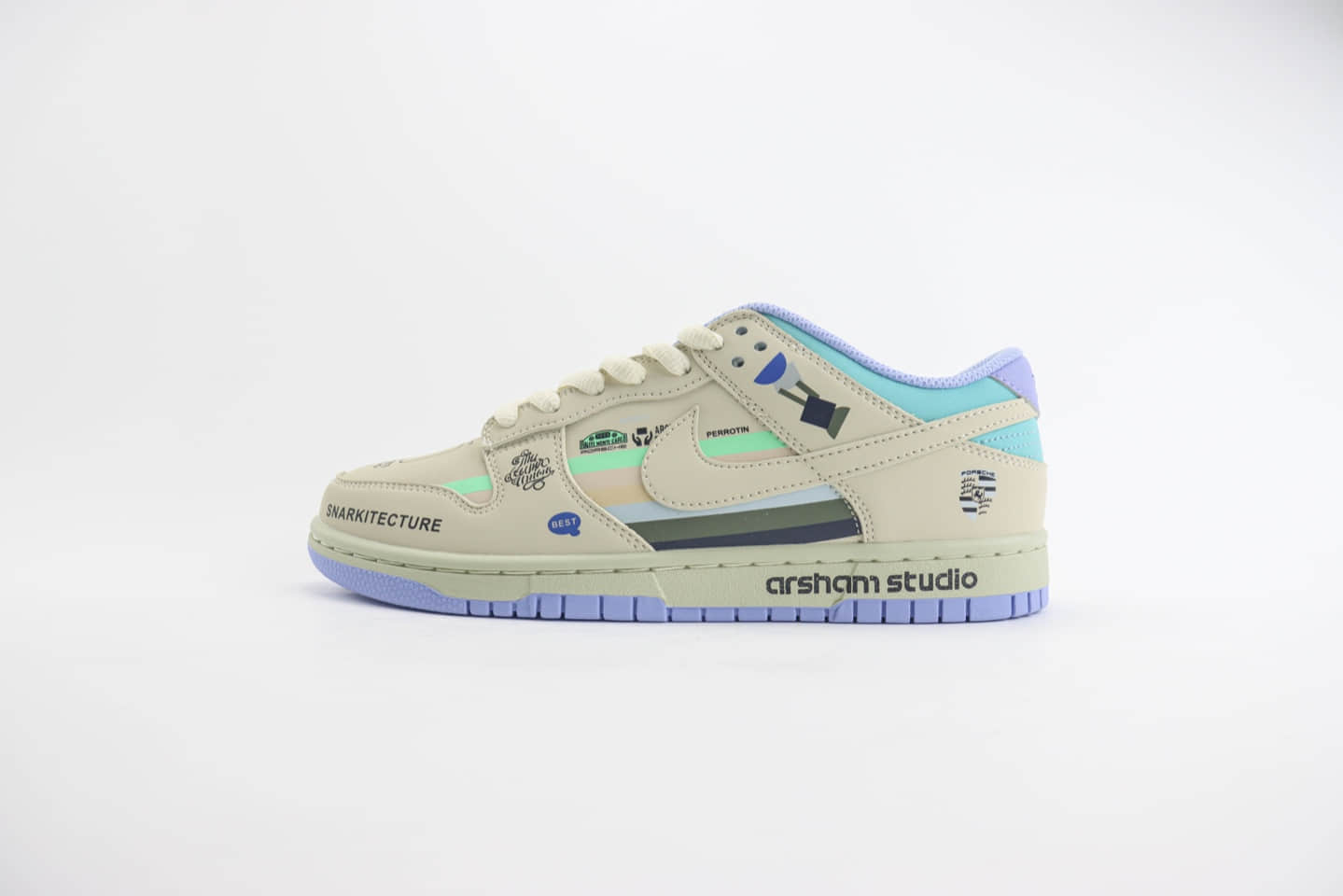 耐克Nike SB Dunk Low纯原版本低帮SB Dunk保时捷米紫色赛车印花板鞋 莆田耐克货源 货号:MU0232-363