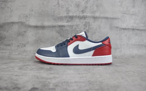 乔丹Air Jordan 1 Low Golf纯原版本高尔夫AJ1蓝白红低帮板鞋 莆田AJ工厂 货号：DD9315-113
