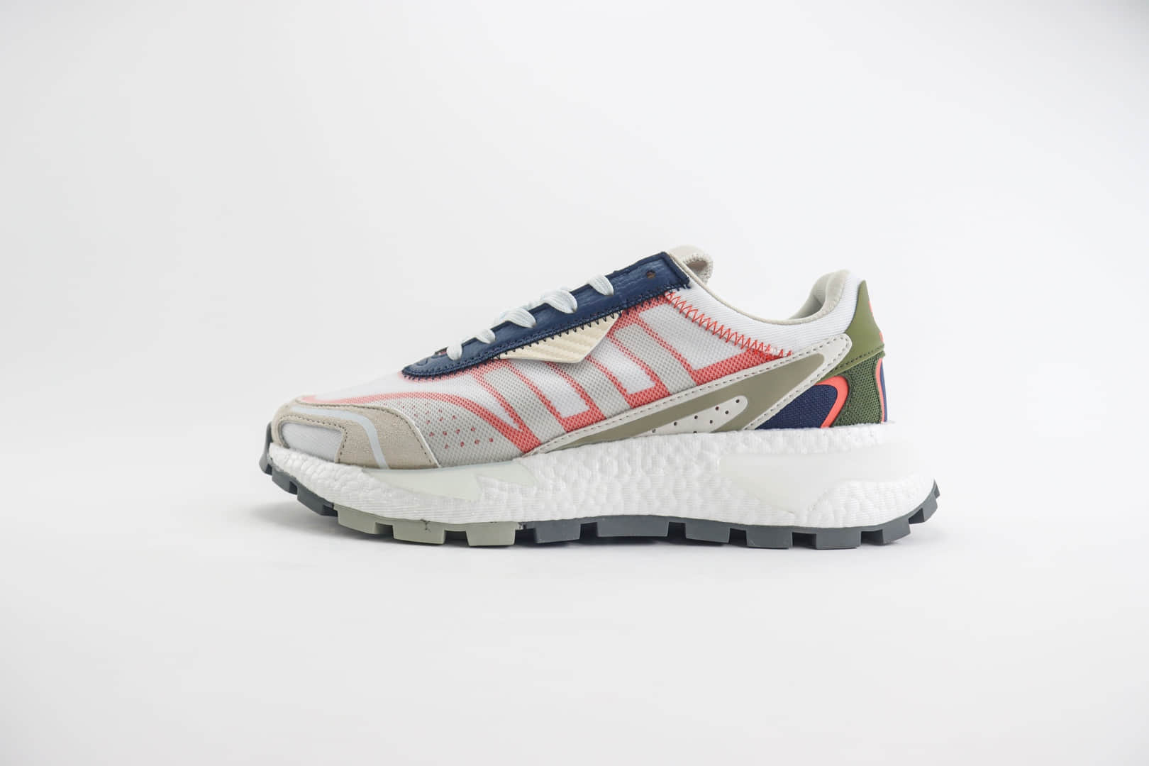 阿迪达斯adidas Retropy P9纯原版本白红蓝爆米花Boost跑鞋 莆田阿迪达斯货源 货号:GW9332