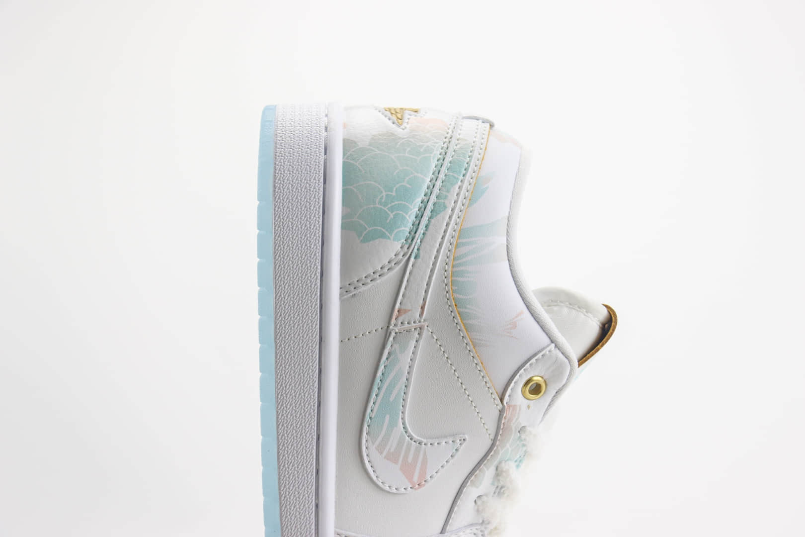 乔丹Air Jordan 1 Retro Low纯原版本低帮AJ1龙年限定CNY青帘烟雨板鞋 莆田AJ货源 货号:FN8901-164