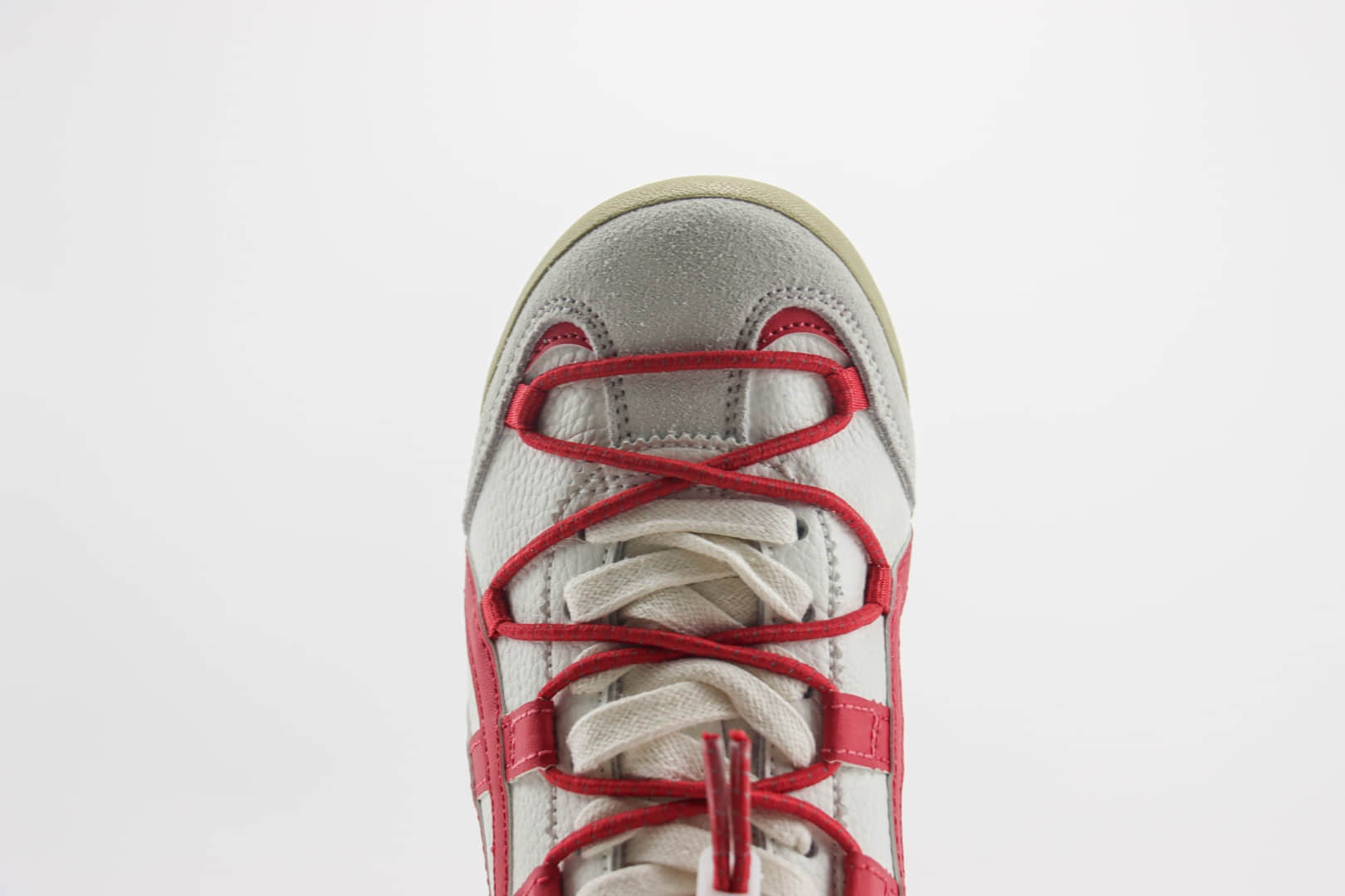 亚瑟士Onitsuka Tiger MEXICO 66纯原版本鬼冢虎龙年限定白红色龙吟虎啸绑带解构训练鞋 莆田亚瑟士货源 货号：1183C216-100