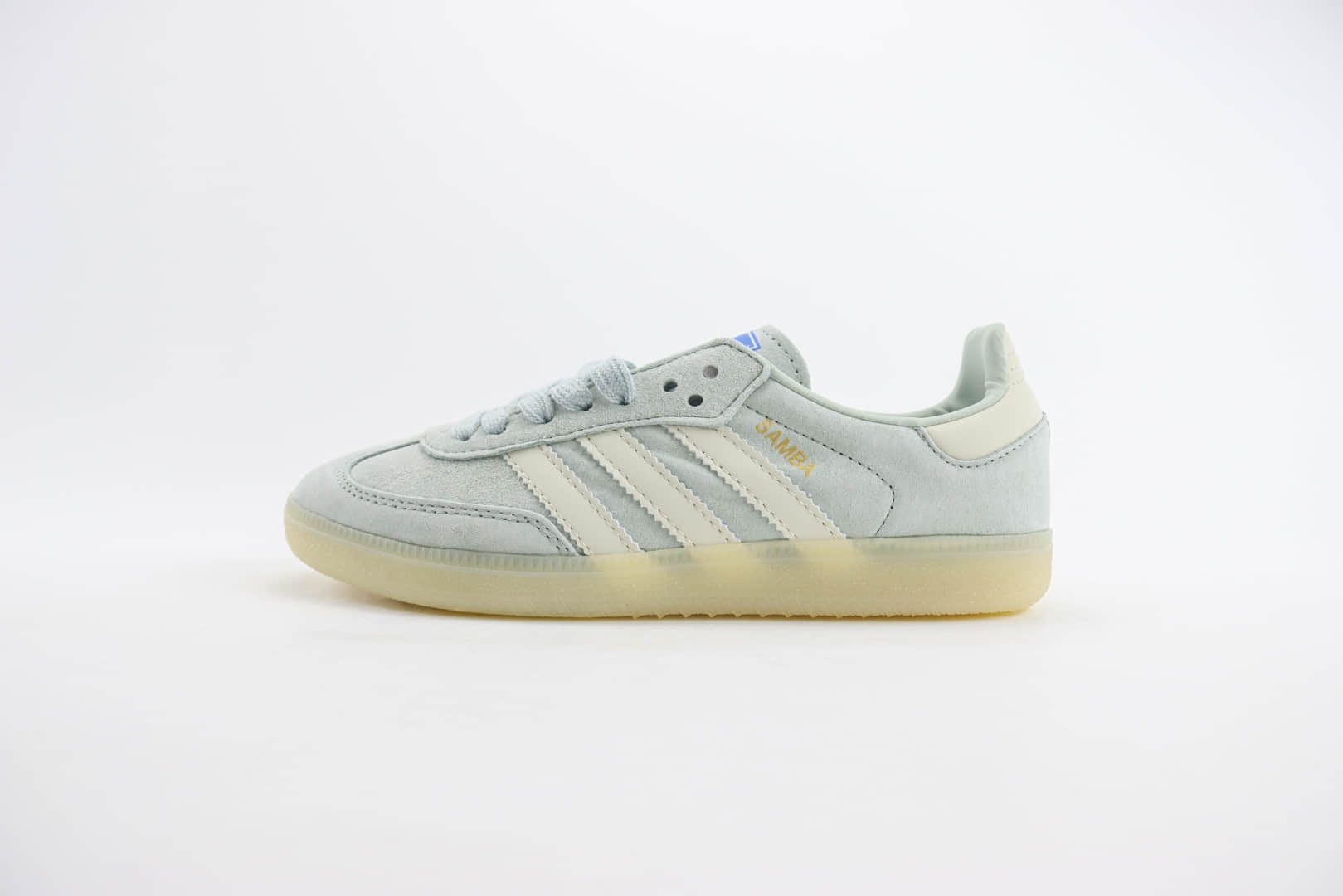阿迪达斯adidas Samba OG纯原版本三叶草浅蓝色桑巴板鞋 莆田阿迪达斯货源 货号：IG6177
