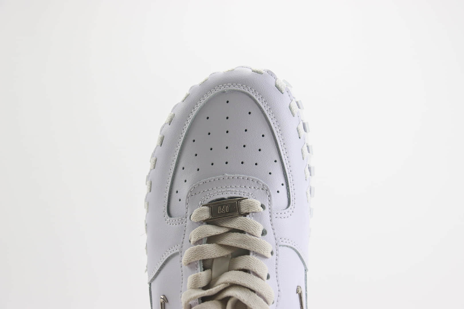 耐克Jacquemus x Nike J Force 1 Low纯原版本白色秀款编织英伦单鞋 莆田耐克工厂 货号:DR0424-100