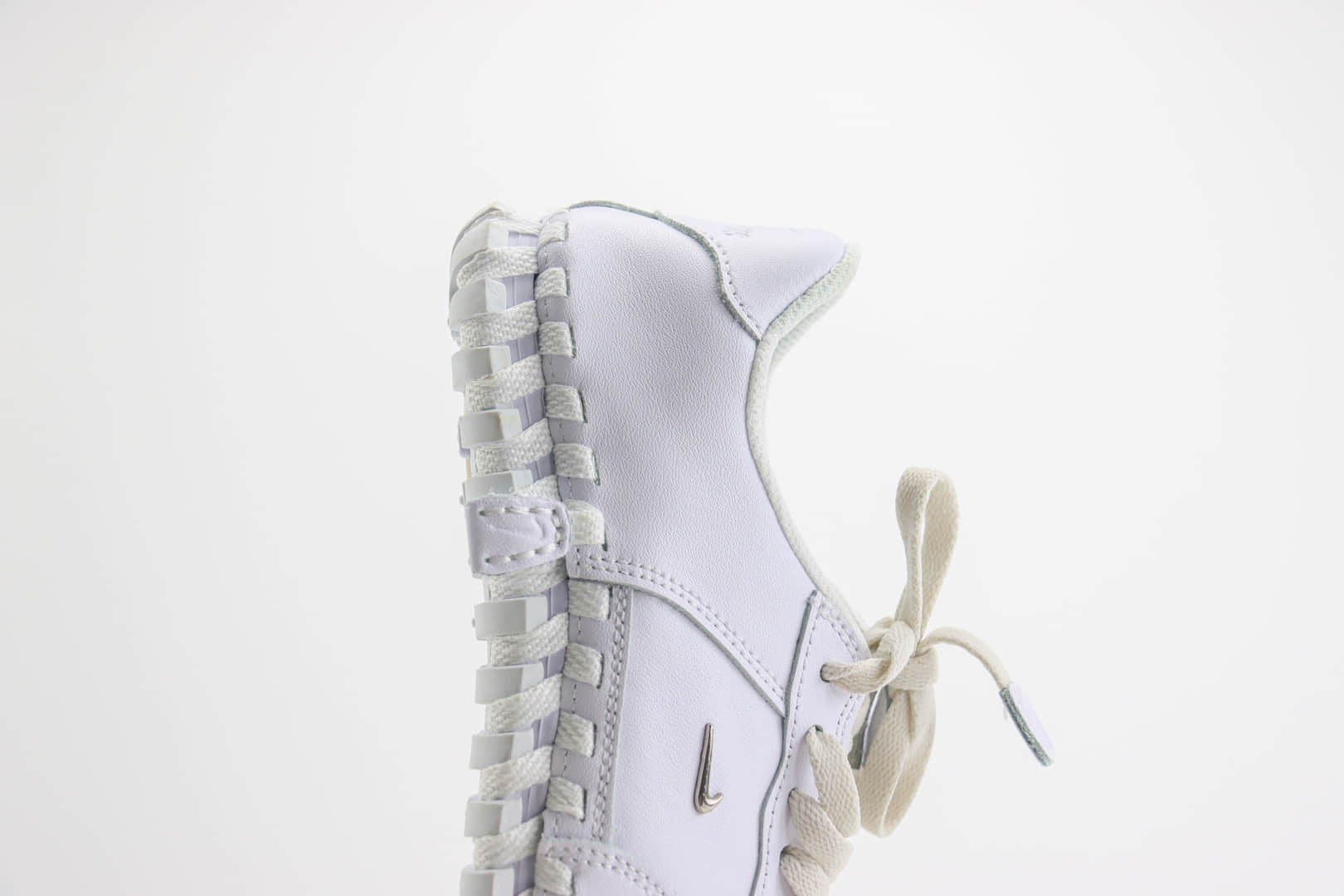 耐克Jacquemus x Nike J Force 1 Low纯原版本白色秀款编织英伦单鞋 莆田耐克工厂 货号:DR0424-100