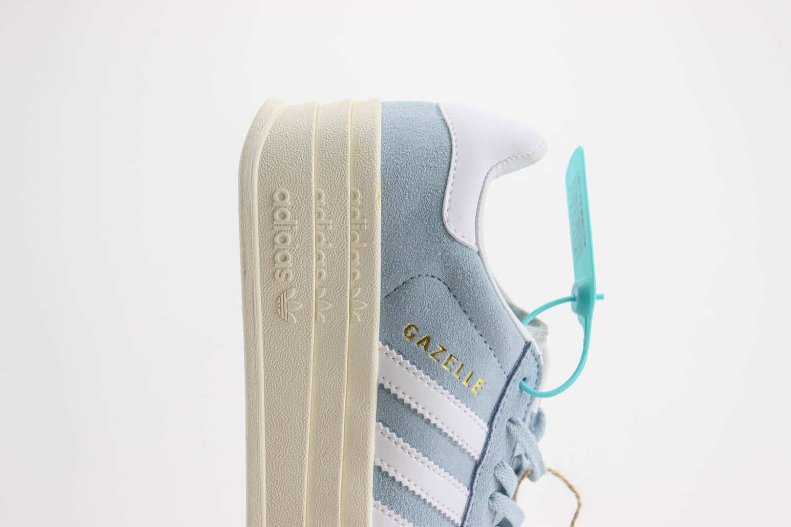 阿迪达斯adidas Originals Gazelle Bold W纯原版本湖水蓝三层厚底松糕增高板鞋 莆田复刻鞋货源 货号：ID6991