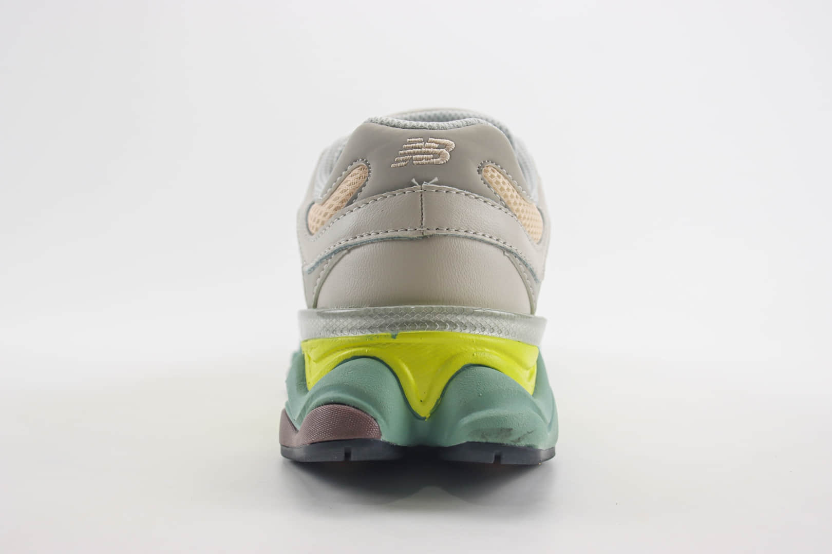 新百伦New Balance 9060纯原版本NB9060灰黄绿小象蹄跑鞋 莆田新百伦货源 货号：U9060GCB