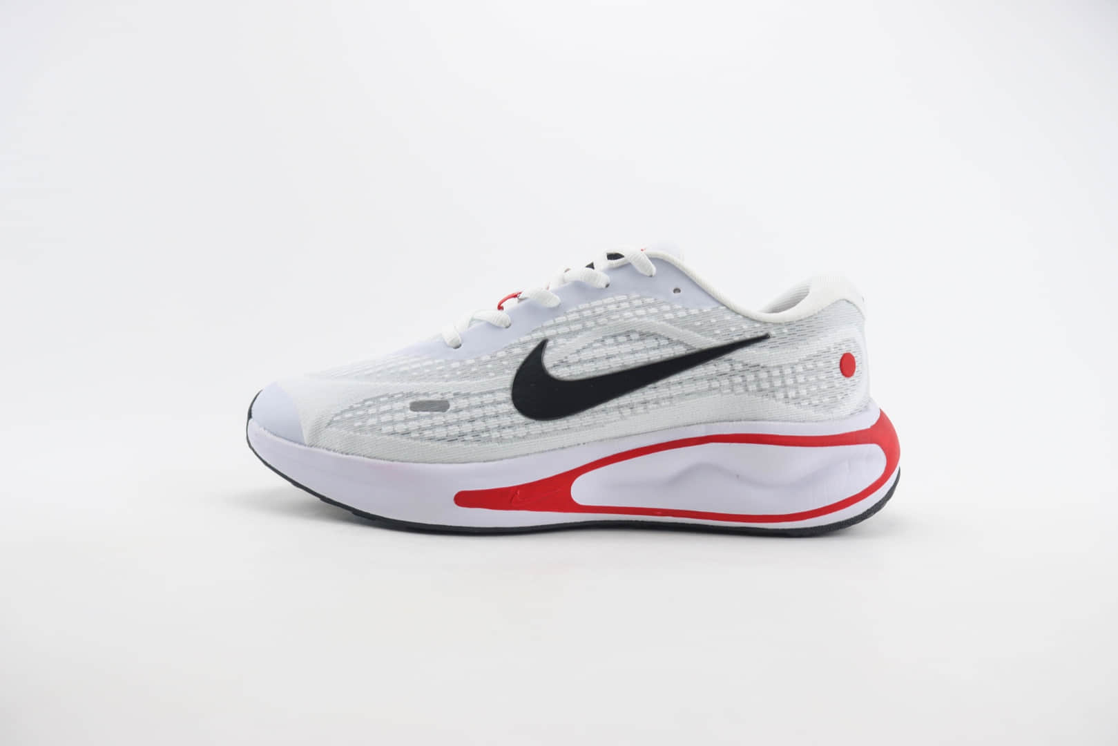 耐克Nike Journey Run纯原版本白黑红轻跑鞋 莆田耐克工厂 货号：FN0228-103