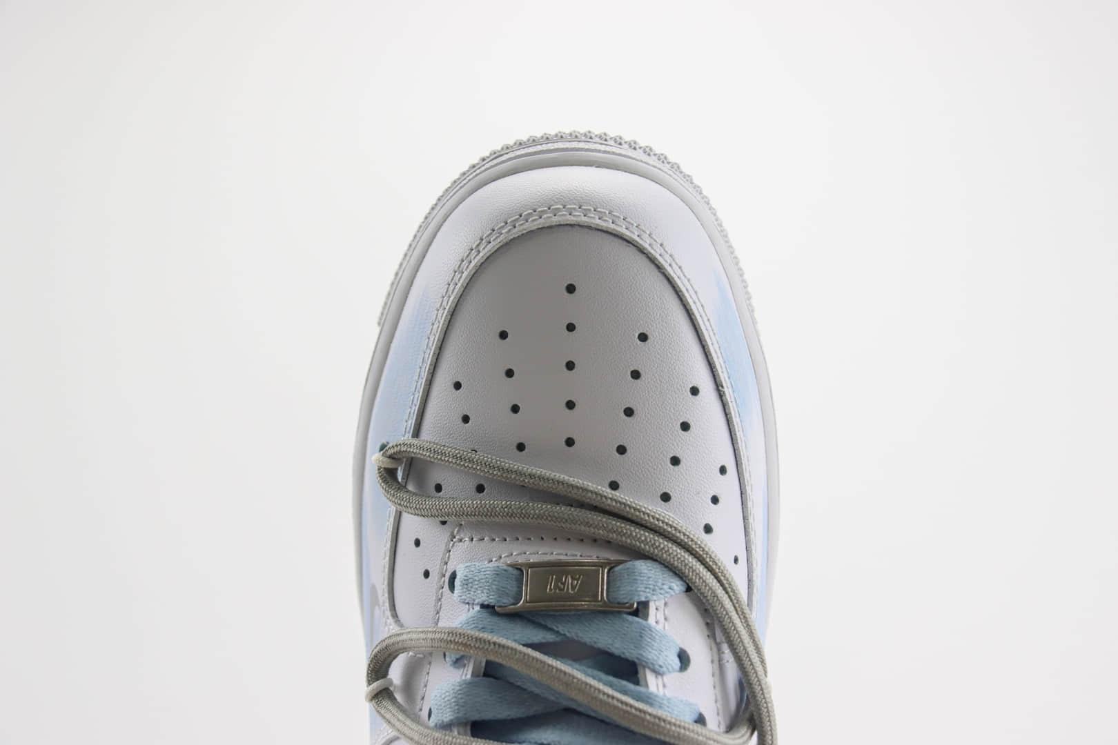 耐克Nike Air Force 1 Low纯原版本空军一号AF1白蓝灰绑带板鞋 莆田耐克工厂 货号：ZH0316-020