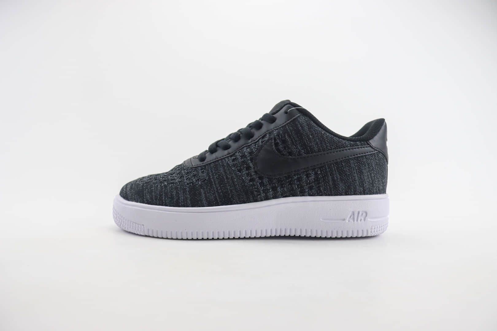 耐克Nike Air Force 1纯原版本空军一号AF1黑灰针织板鞋 莆田耐克工厂 货号：CI0051-300