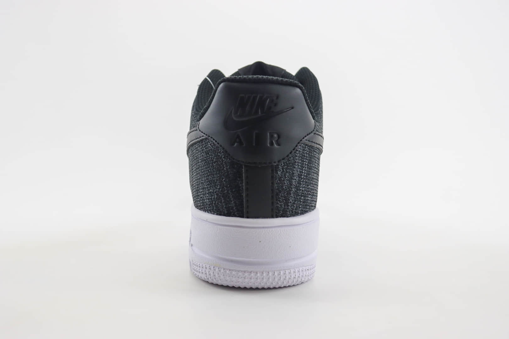 耐克Nike Air Force 1纯原版本空军一号AF1黑灰针织板鞋 莆田耐克工厂 货号：CI0051-300