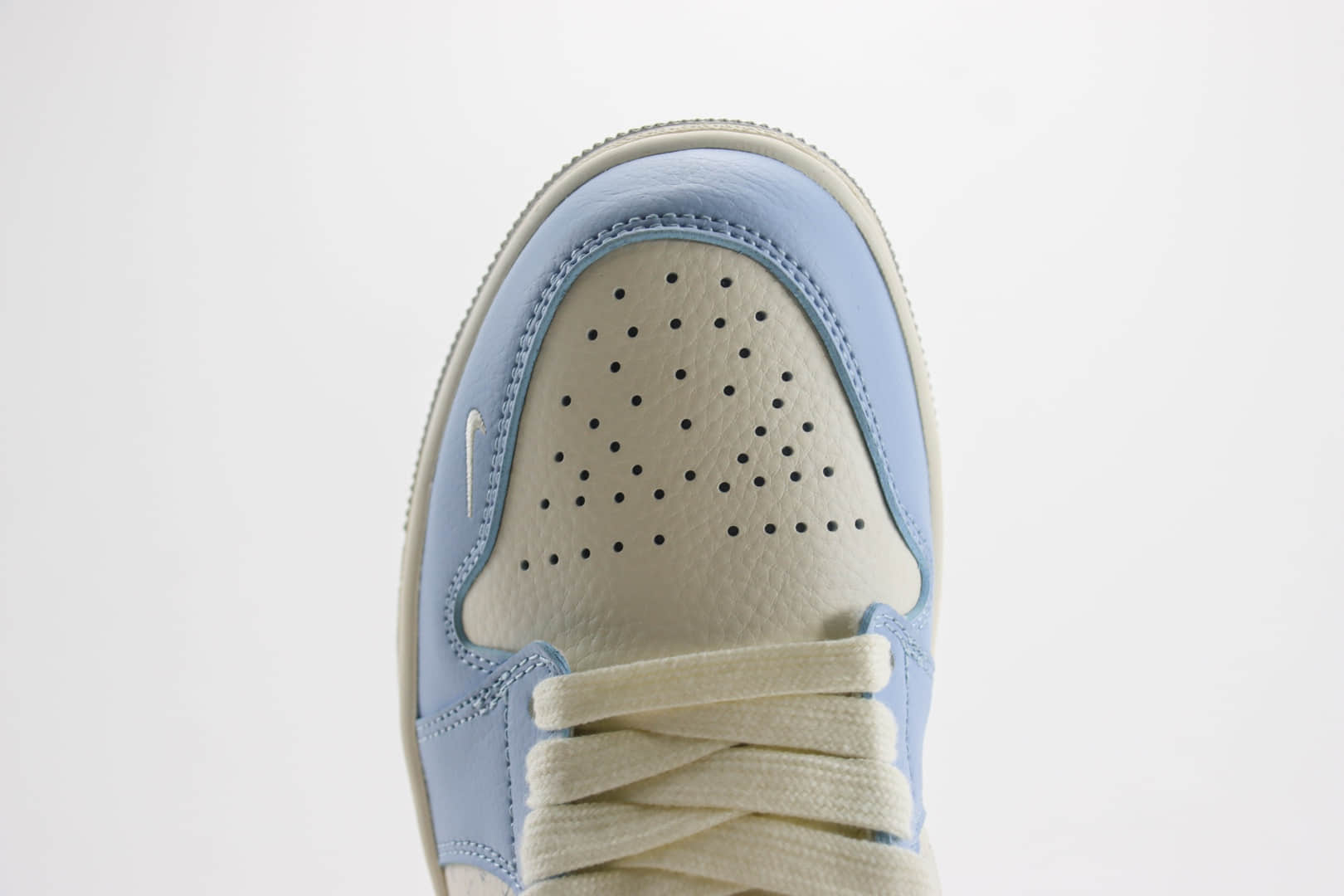 乔丹Stussy x Air Jordan 1 Low纯原版本斯图西AJ1联名白蓝黄板鞋 莆田AJ工厂 货号：WG8850-007