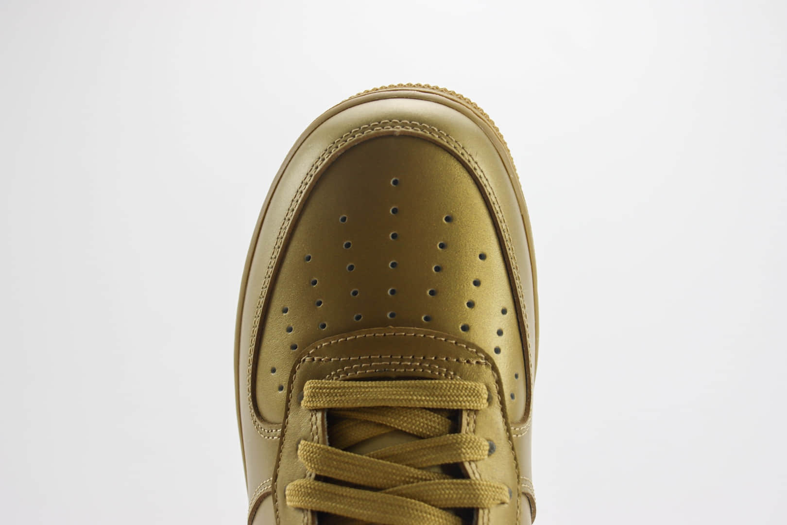 耐克Off-White x Nike Air Force 1纯原版本空军一号OW联名AF1金色艺术馆板鞋 莆田耐克批发 货号:AO4297-800