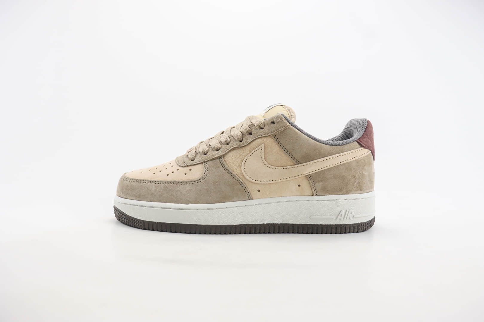 耐克Nike Air Force 1纯原版本空军一号AF1麂皮米棕低帮板鞋 莆田耐克代理 货号：LF8989-222
