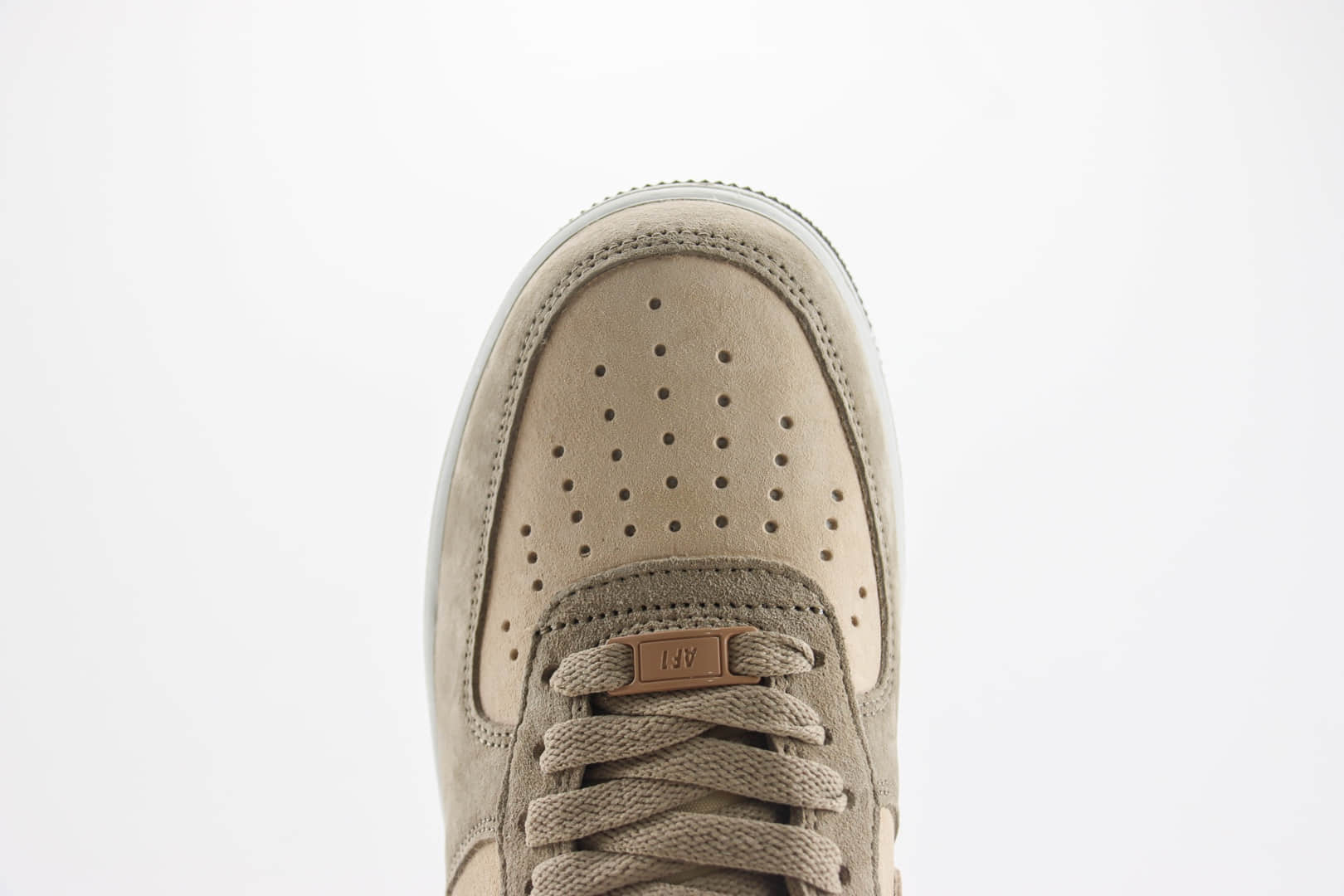 耐克Nike Air Force 1纯原版本空军一号AF1麂皮米棕低帮板鞋 莆田耐克代理 货号：LF8989-222