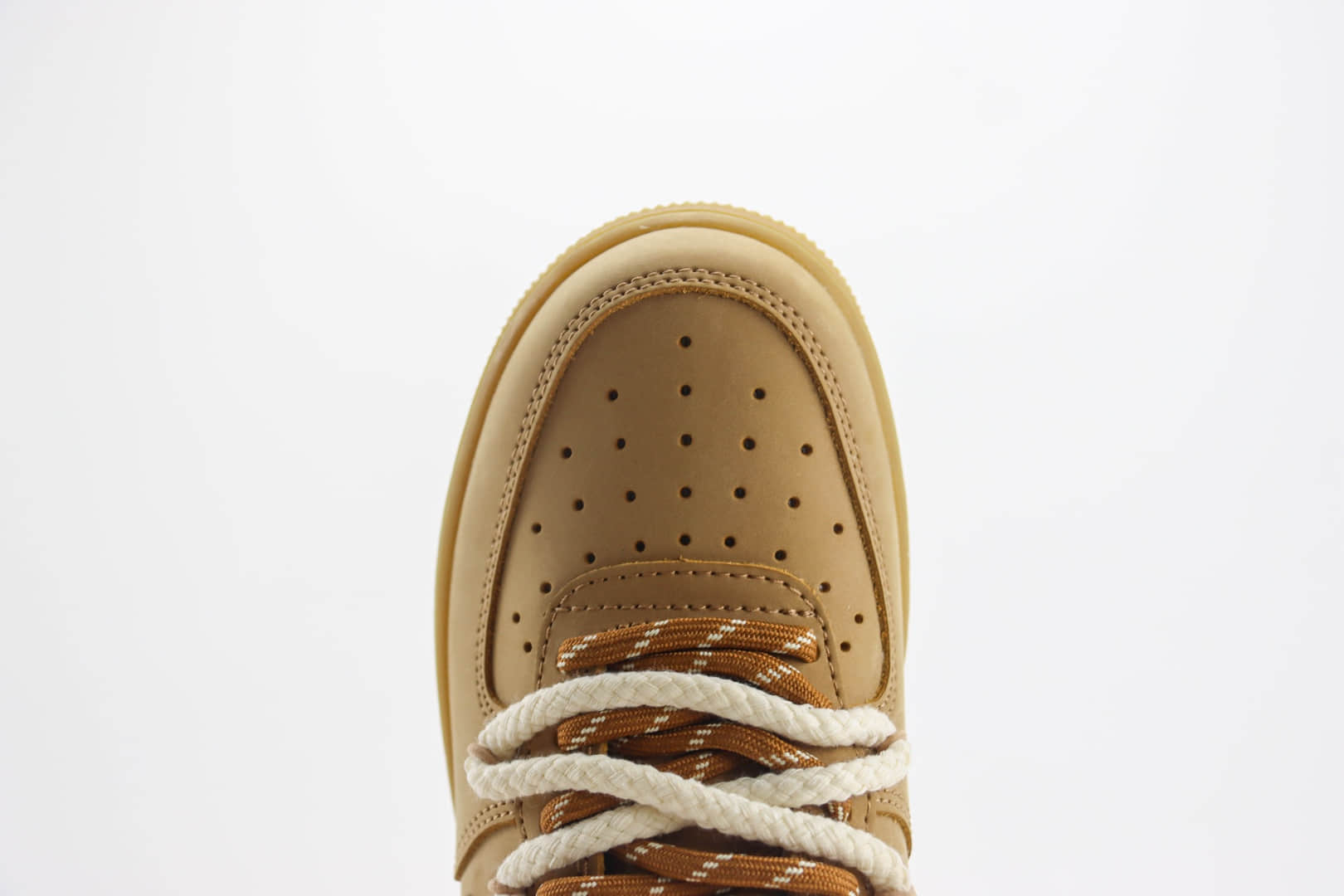 耐克Nike Air Force 1纯原版本空军一号AF1小麦色绑带低帮板鞋 莆田天花板AF1 货号：CJ9197-102