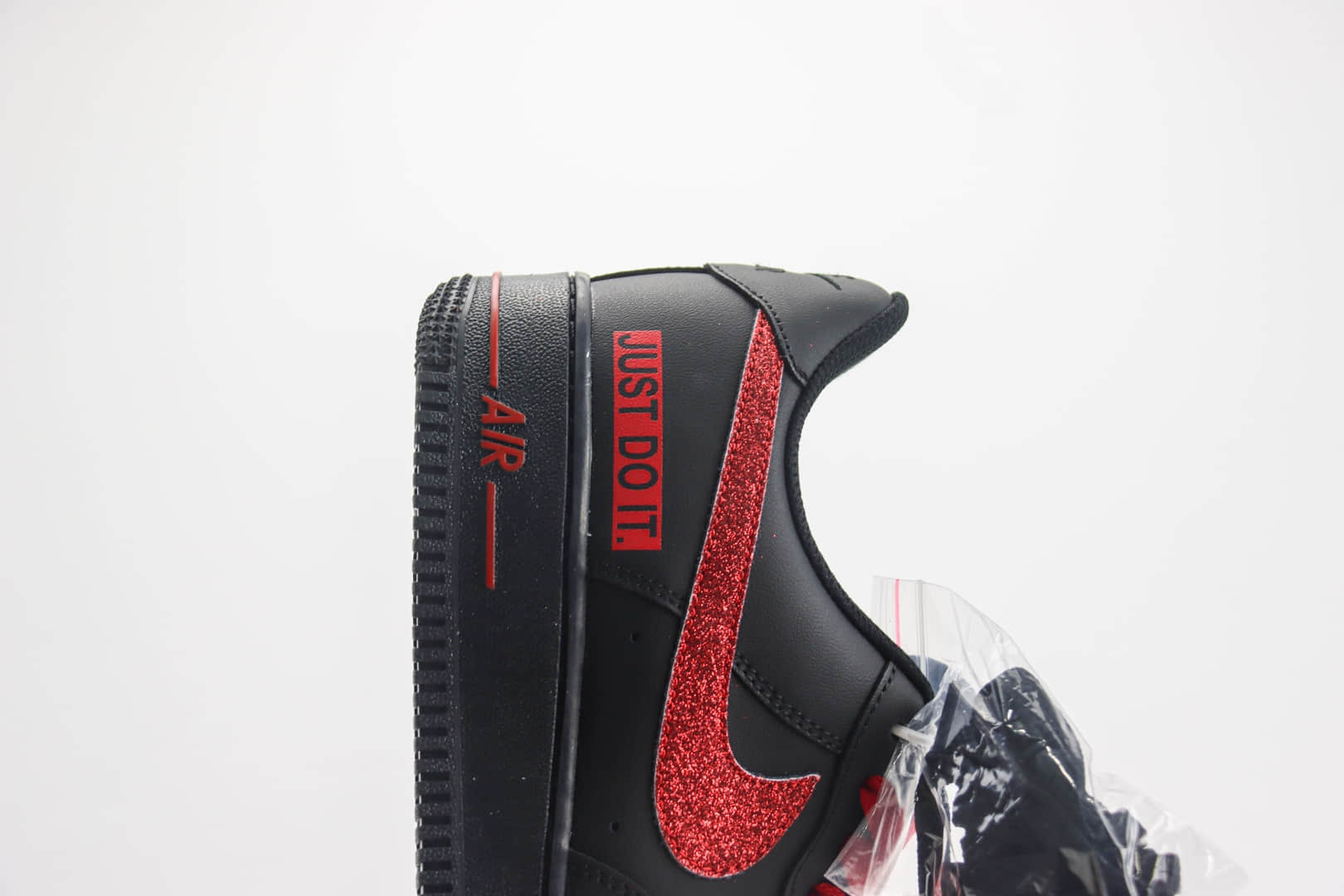 耐克Nike Air Force 1 Low纯原版本空军一号AF1黑红JUST DO IT低帮运动板鞋 莆田耐克代理 货号:CW2288-025