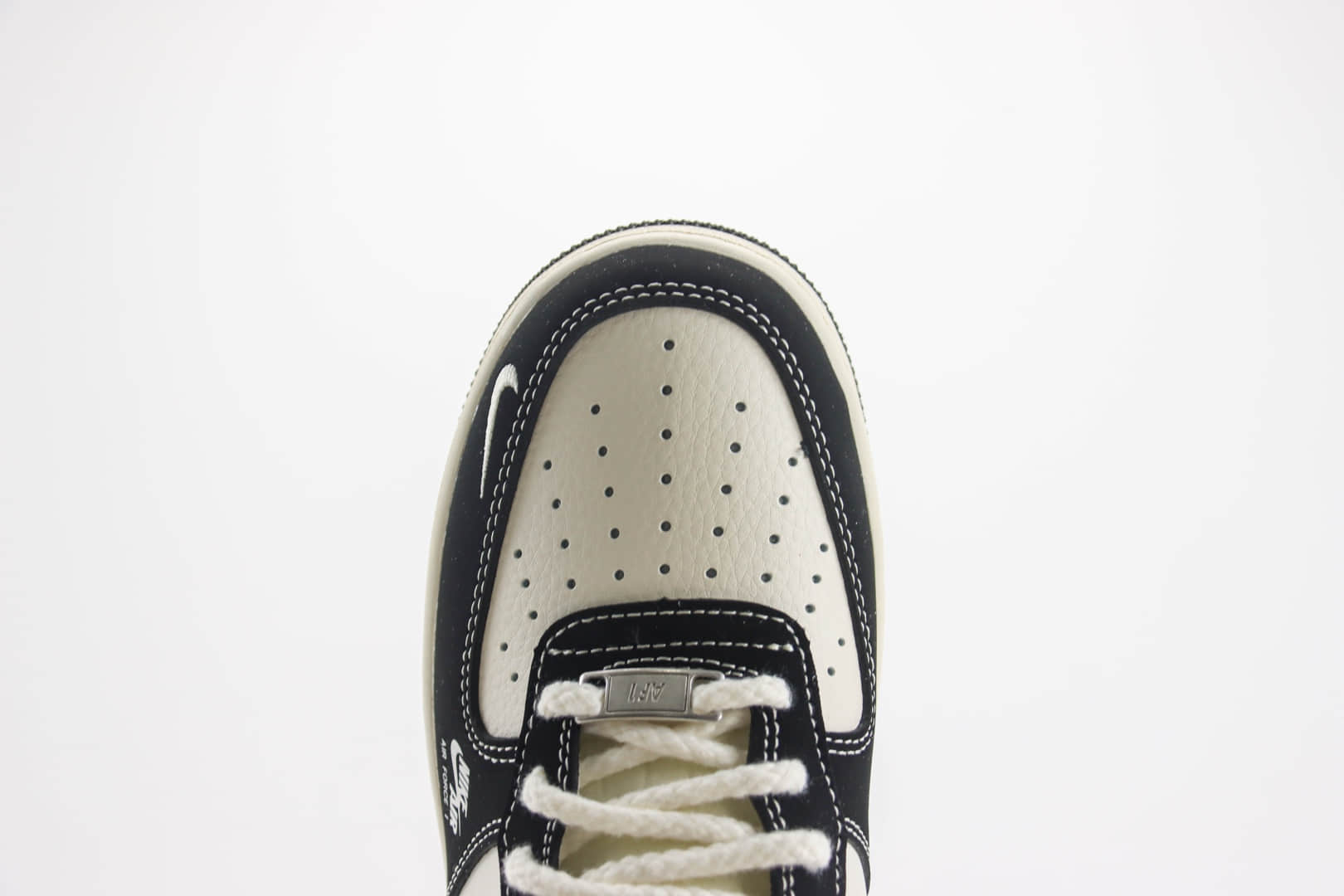 耐克Stussy x Nike Air Force 1 Low纯原版本空军一号斯图西联名AF1米黑小红标运动板鞋 莆田天花板AF1 货号:SJ6698-014