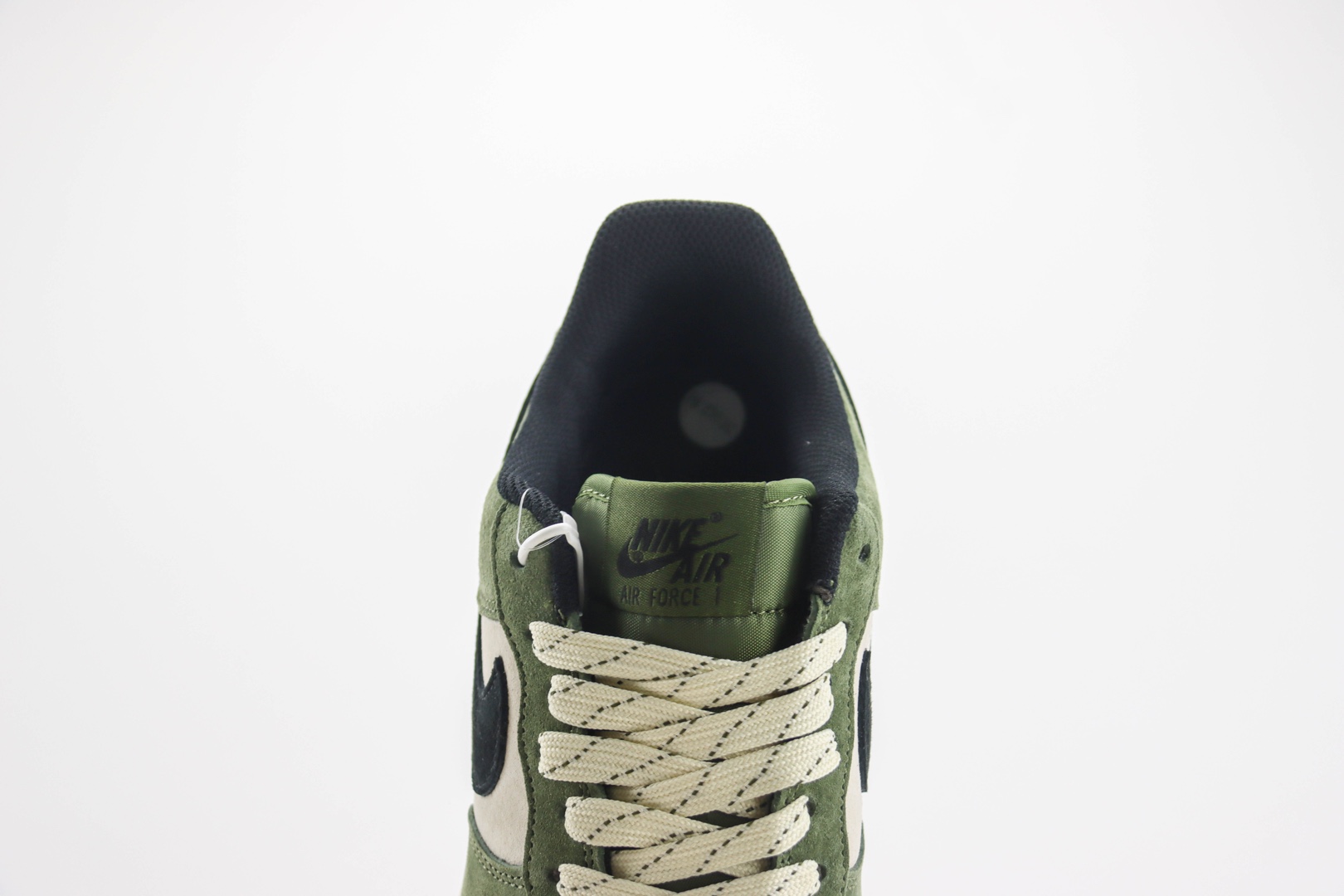 耐克Nike Air Force 1 Low纯原版本空军一号AF1白绿黑勾麂皮板鞋 莆田耐克工厂 货号:DI3966-023