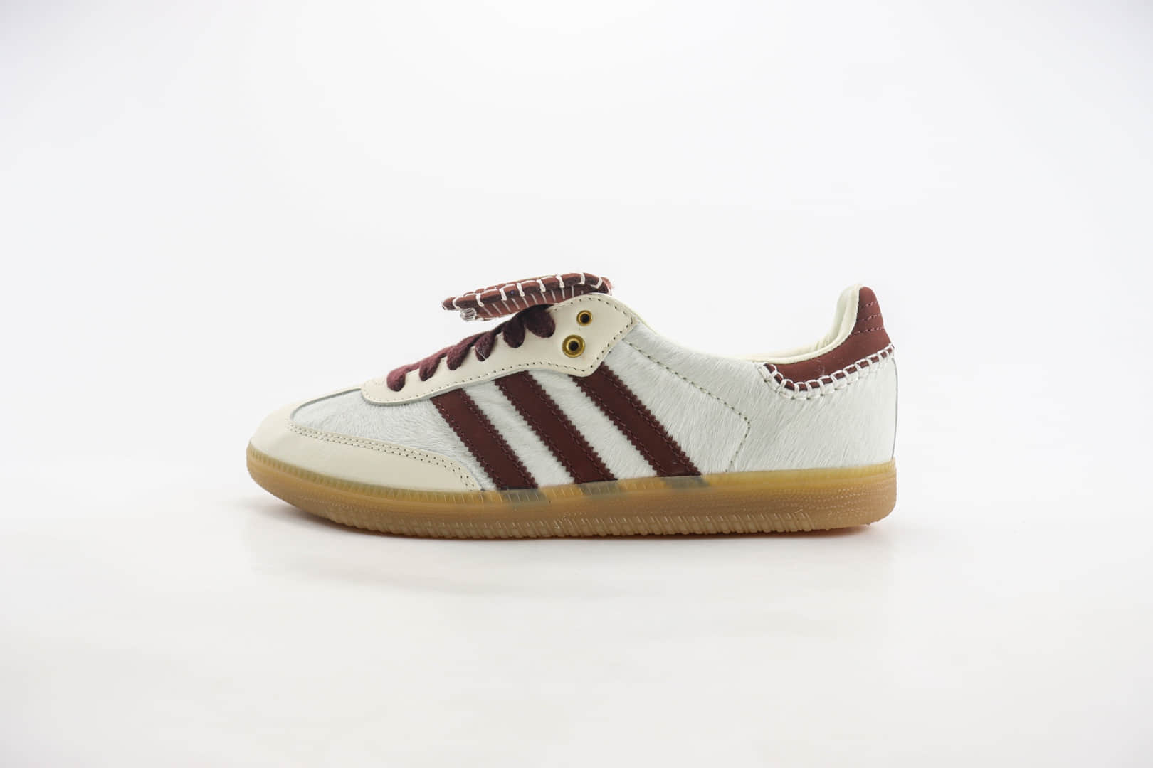 阿迪达斯Wales Bonner x adidas Originals Samba Classic纯原版本白红棕马毛桑巴德训鞋 莆田阿迪达斯货源 货号:IE0586