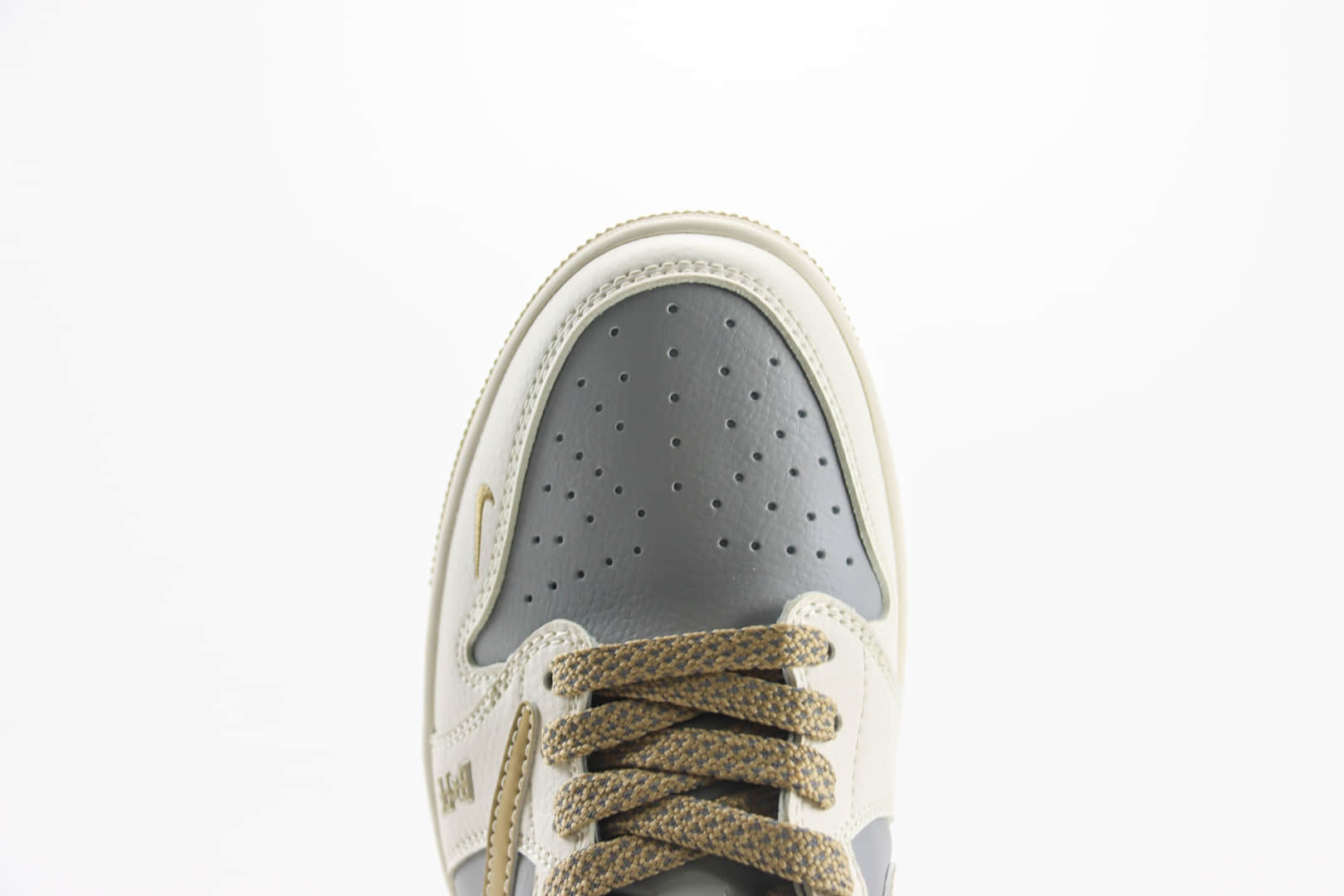 乔丹BAPE x Air Jordan 1 Low纯原版本猿人头联名AJ1米灰卡其低帮休闲板鞋 莆田AJ货源 货号:BB6511-623