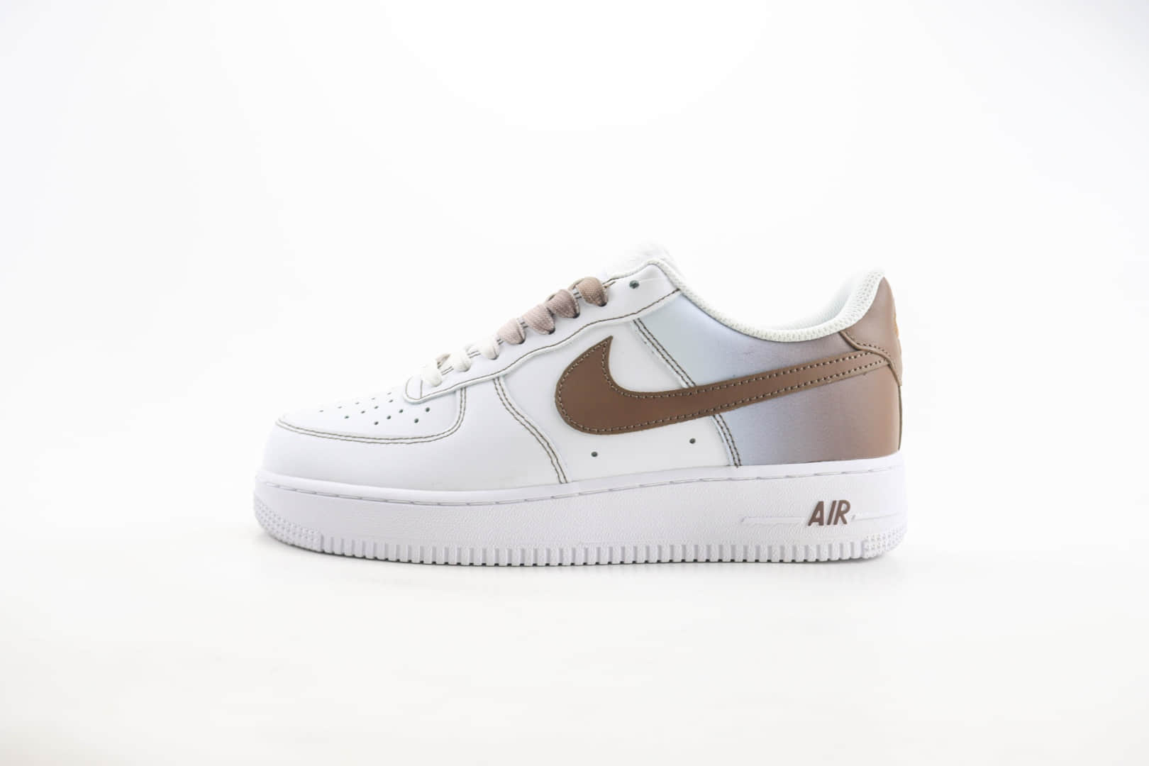 耐克Nike Air Force 1 Low纯原版本空军一号AF1白灰棕渐变低帮板鞋 莆田空军一号货源 货号：FN0366-103
