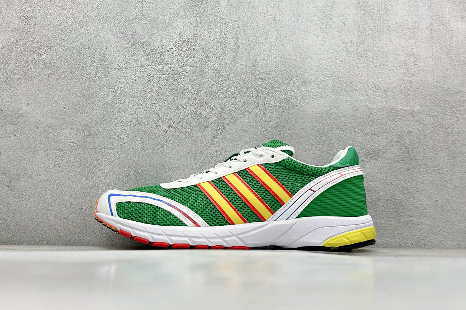 阿迪达斯adidas originals Neftenga纯原版本红黄绿马拉松网面超轻透气跑步鞋 莆田阿迪达斯货源 货号：JI0494