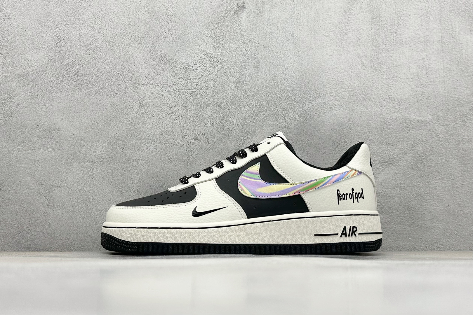 耐克FOD x Nike Air Force 1'07 Low纯原版本空军一号AF1白灰黑七彩镭射钩板鞋 莆田耐克货源 货号:LW9279-011