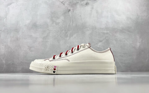 匡威 Converse CHUCK 70 X 米红纯原版本 货号：A24222C