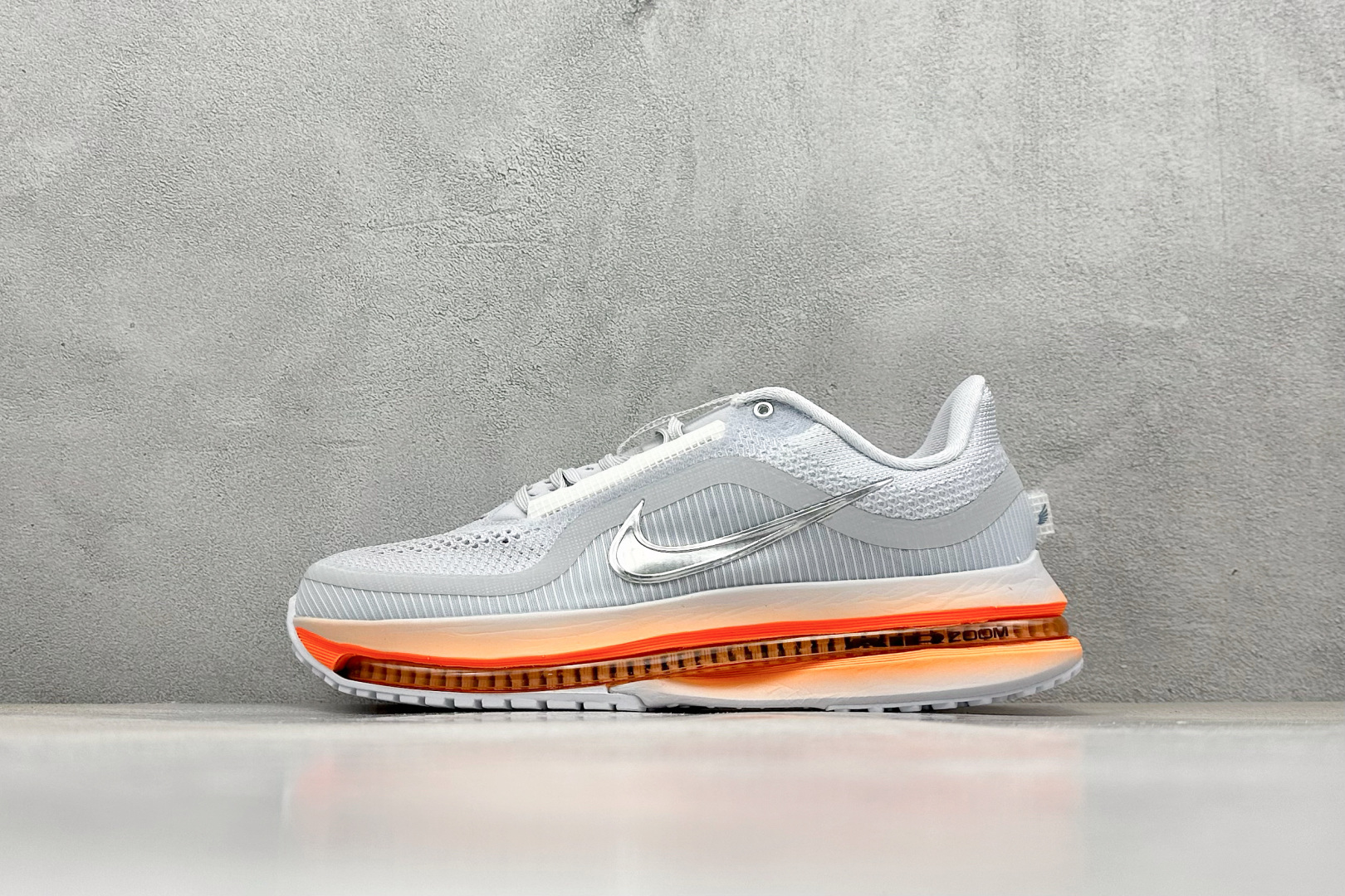 耐克 Nike Air Zoom Pegasus Premium 耐克白银橙网面全掌气垫缓震跑鞋-实拍图1