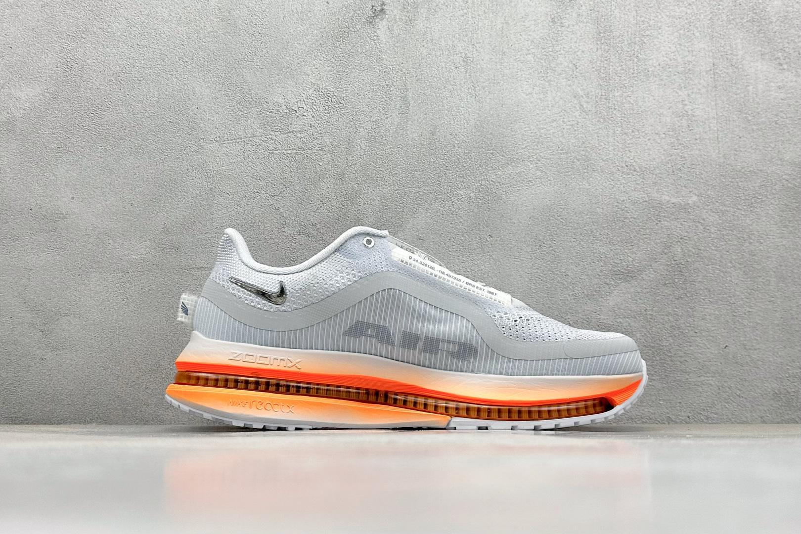 耐克 Nike Air Zoom Pegasus Premium 耐克白银橙网面全掌气垫缓震跑鞋-实拍图2