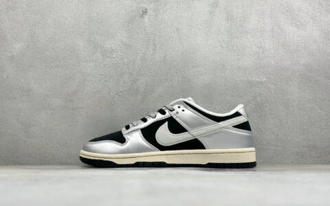 耐克Nike SB Dunk Low 黑银 低帮休闲板鞋 独家版型蒸餾加工帶來的是更好的视觉和脚感体验大厂纯原品质出货 清洁度 电绣工艺 皮料切割干净无任何毛边 细节完美 纯原版本 货号：IM4413-001