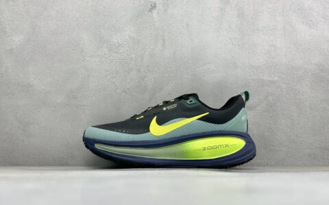 耐克Nike Zoom VOMERO 18 网面透气轻量跑鞋银蓝绿纯原版本 货号：HQE98-006