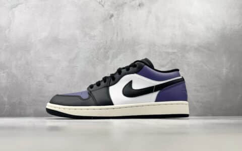 乔丹Air Jordan 1 Low Court Purple OG 黑紫蓝纯原版本 货号：553558-125