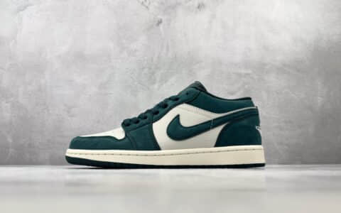 乔丹Air Jordan 1 Low 白绿蓝纯原版本 货号：553558-303