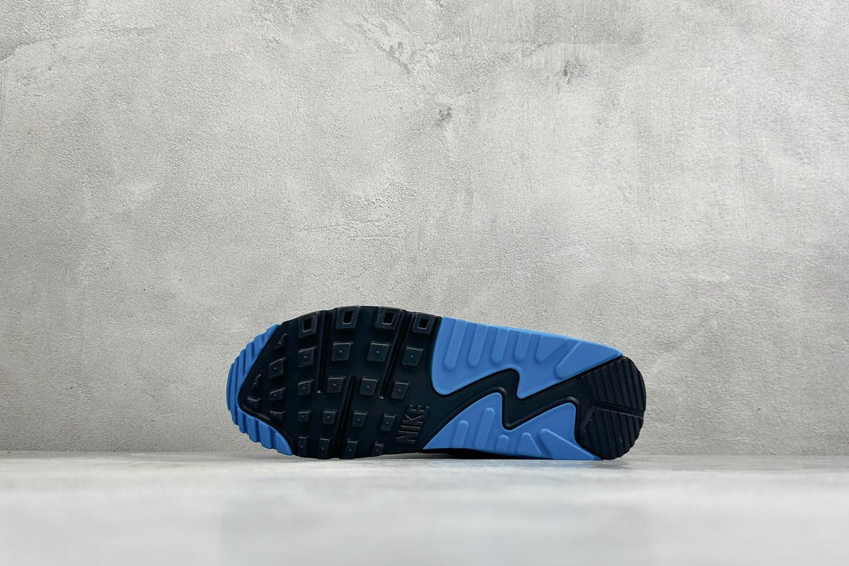 耐克 Nike Air Max 90 复古气垫跑鞋 白蓝红 鞋头实拍图